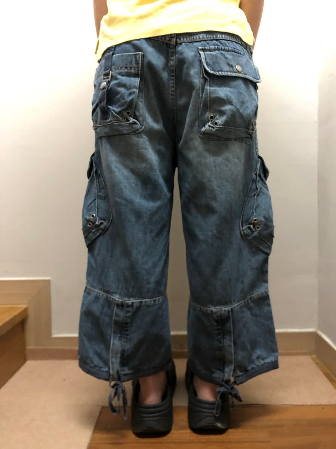 빈티지 게스 데님 카고 버뮤다 팬츠 상품이미지9