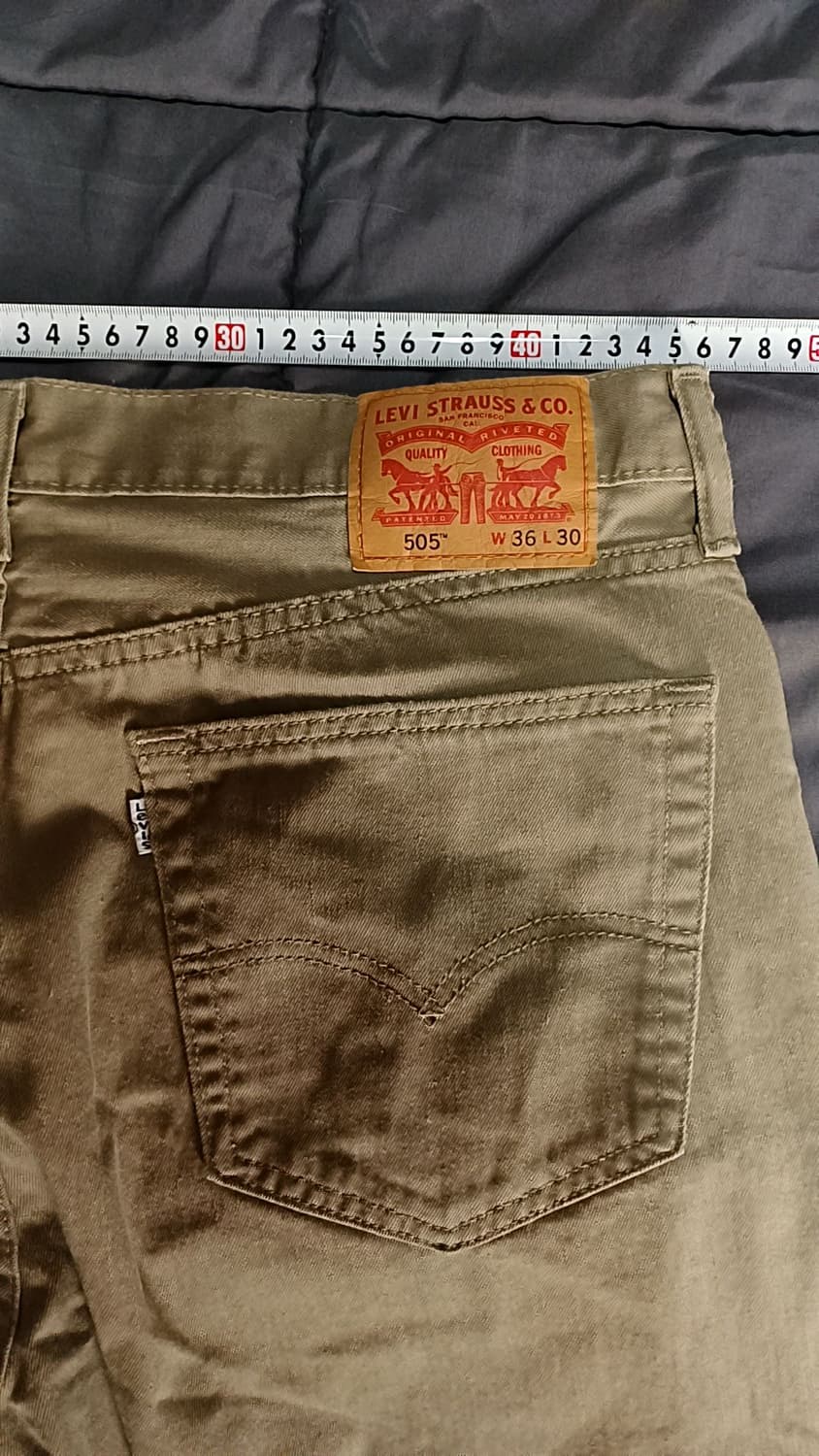 리바이스 505 데님팬츠 실측35인치 기장103 상품이미지8