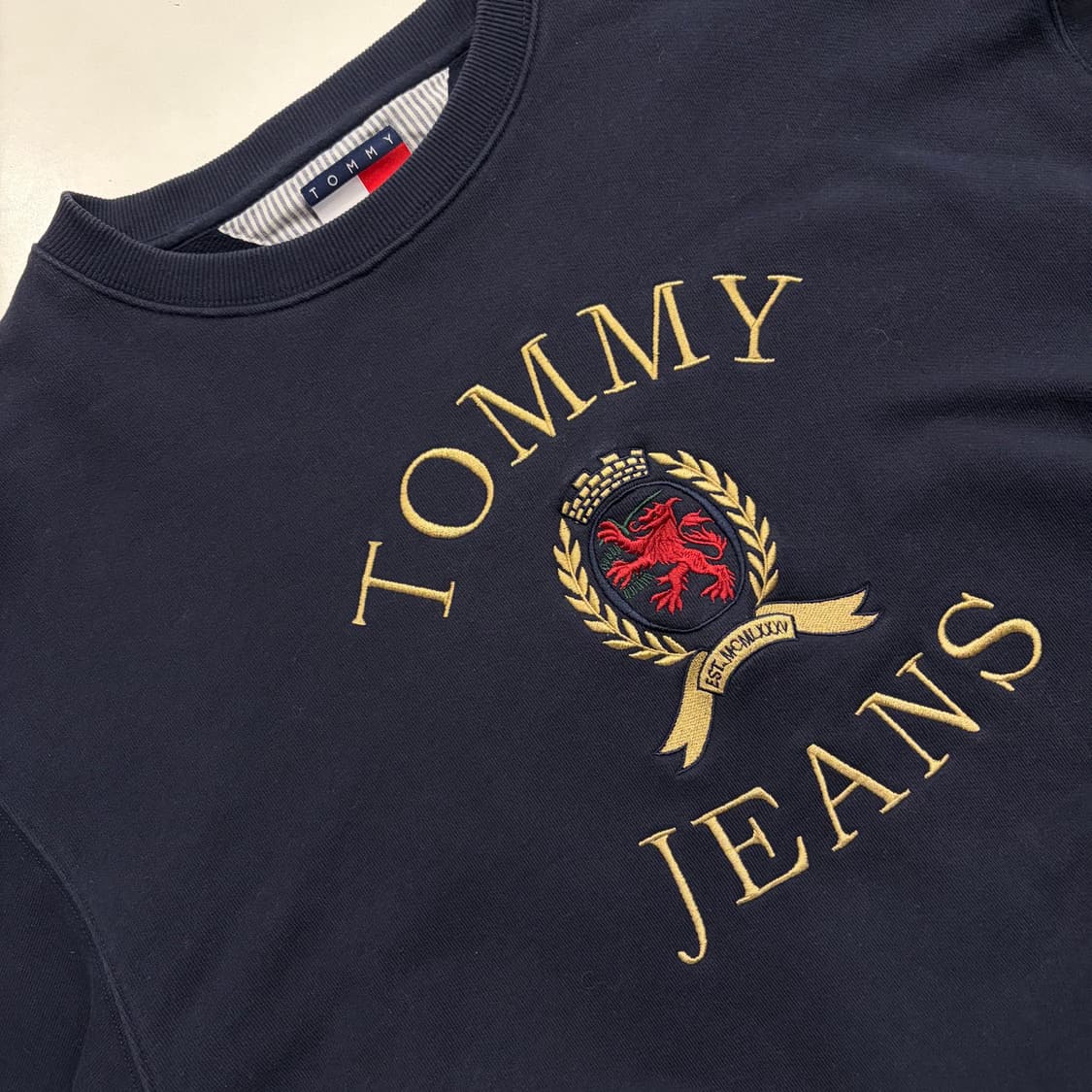 [XL] 타미진스 타미힐피거 네이비 맨투맨 티셔츠 C151 상품이미지3