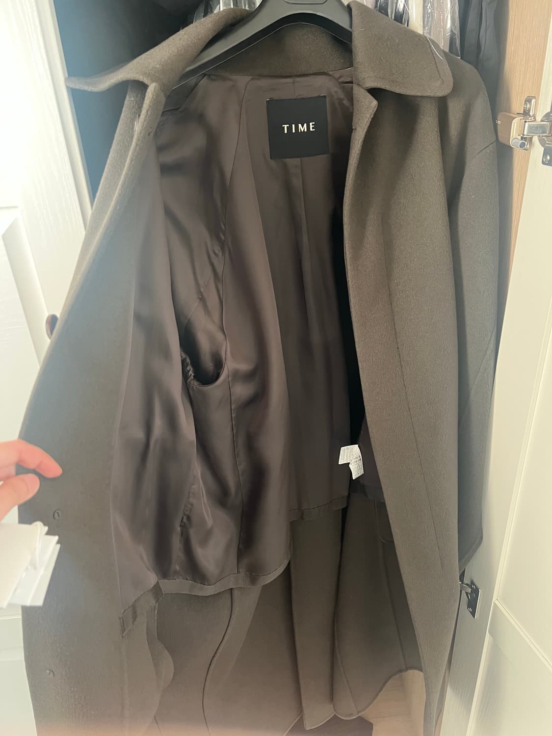 타임옴므 캐시미어 브라운 발마칸 코트 100 상품이미지8