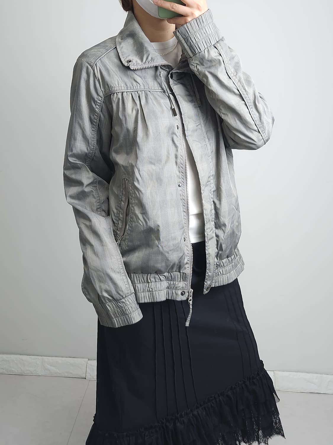 체크 윈드브레이커 자켓 상품이미지2