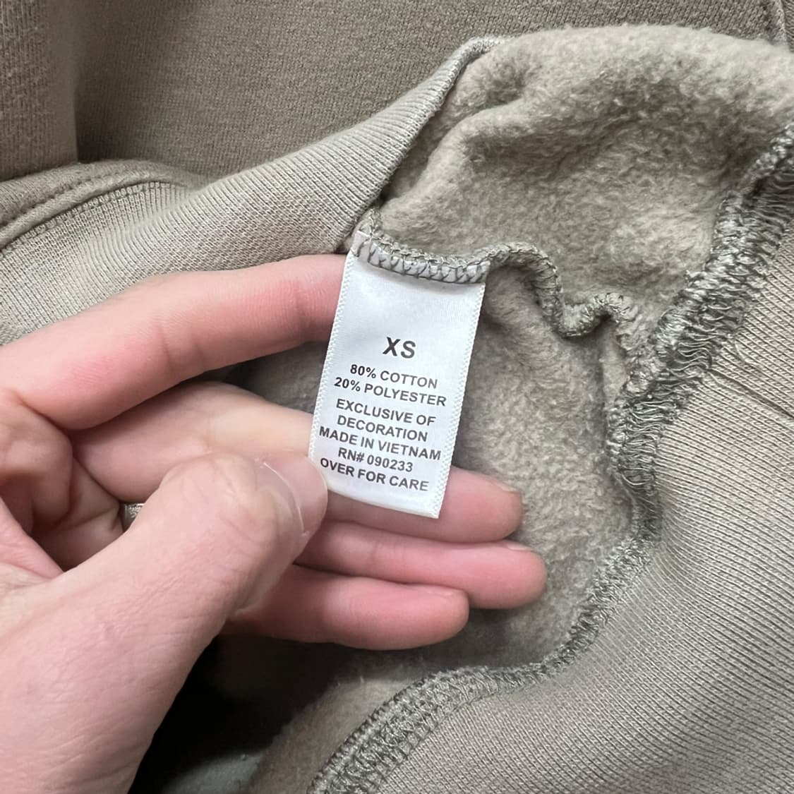 피어오브갓 에센셜 백로고 스웻 맨투맨 XS 상품이미지5