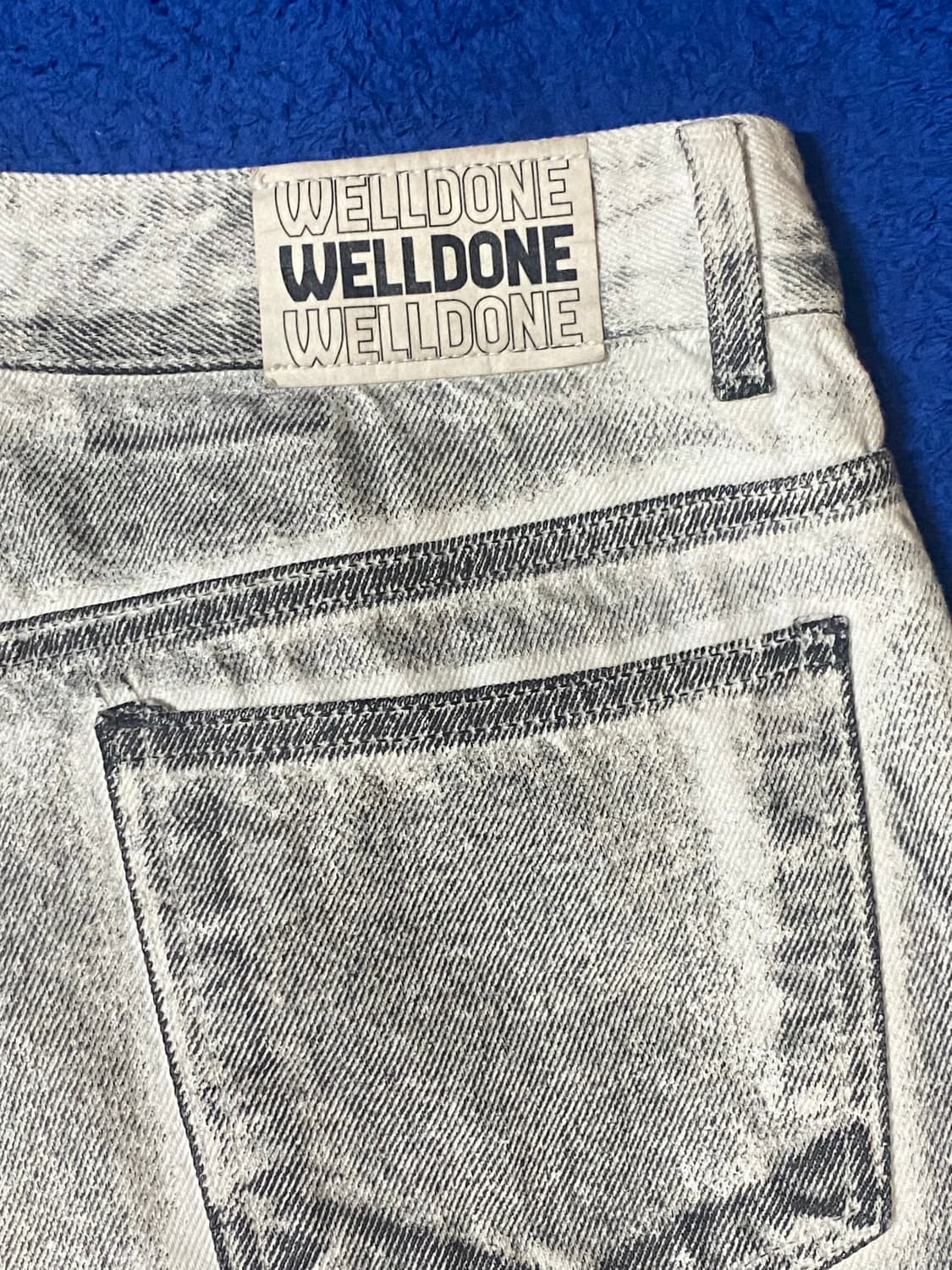WE11DONE 웰던 그레이 워싱 카고 데님 팬츠 L 상품이미지7