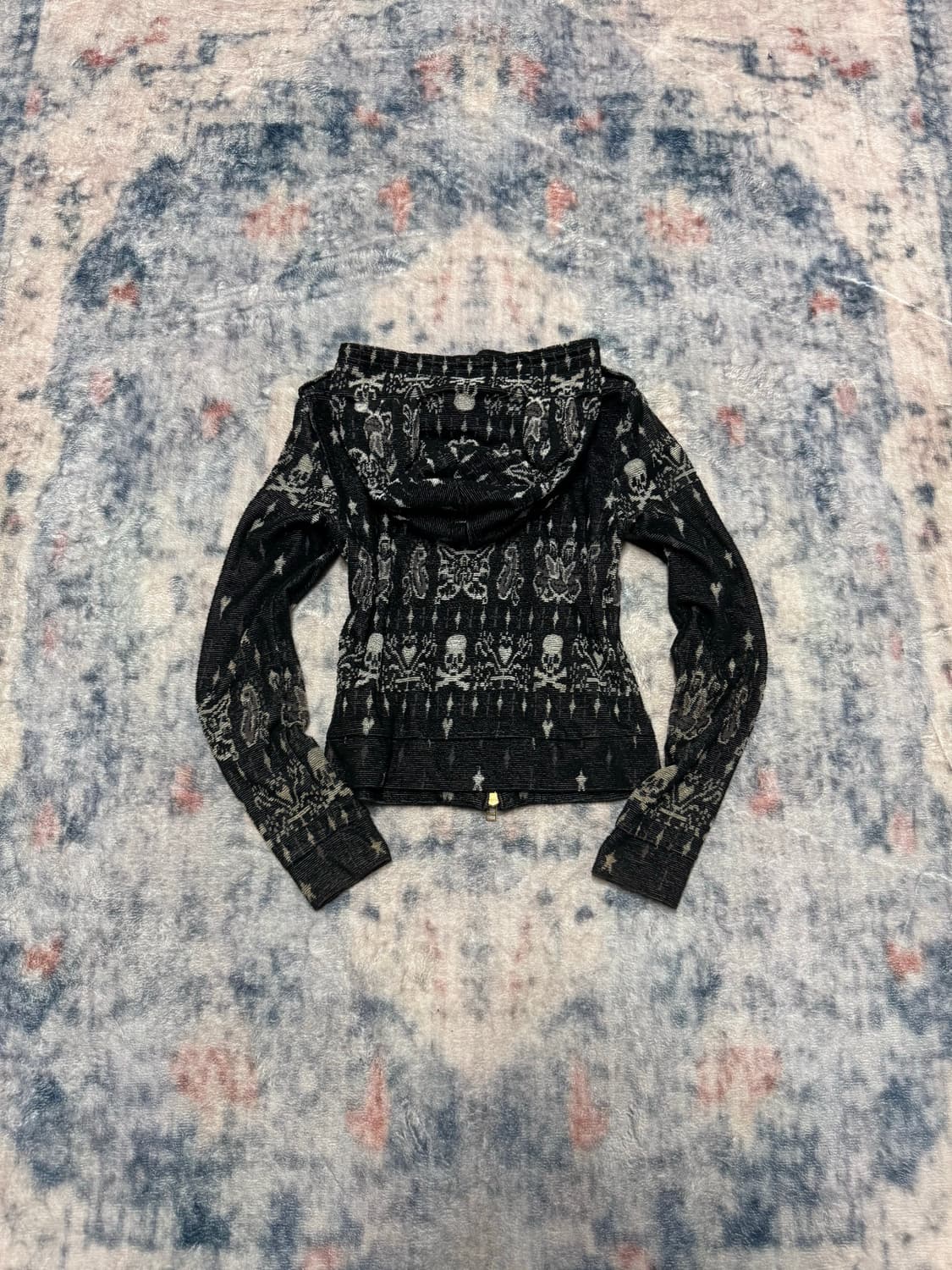 Roen 00s archive usagi skull hoodie 상품이미지8