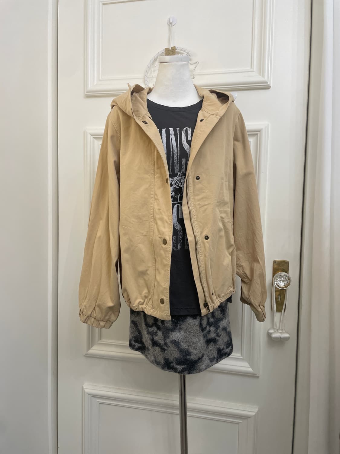 beige cotton back bow jacket(size-F) 상품이미지1