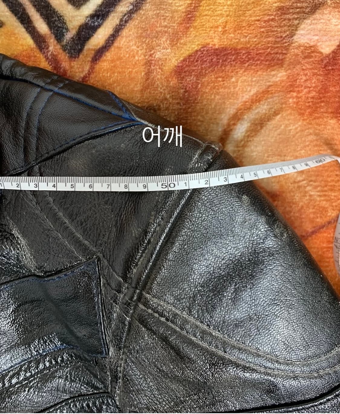 AGV 크롭 투톤 리얼레더자켓 상품이미지3