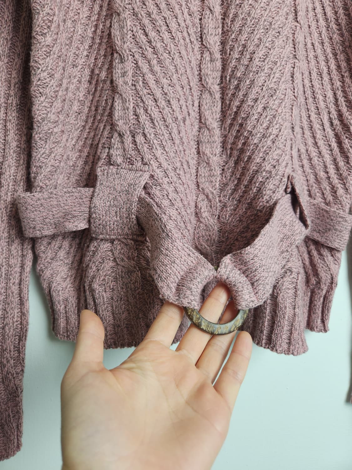 꼬임 벨티드 니트 상품이미지8