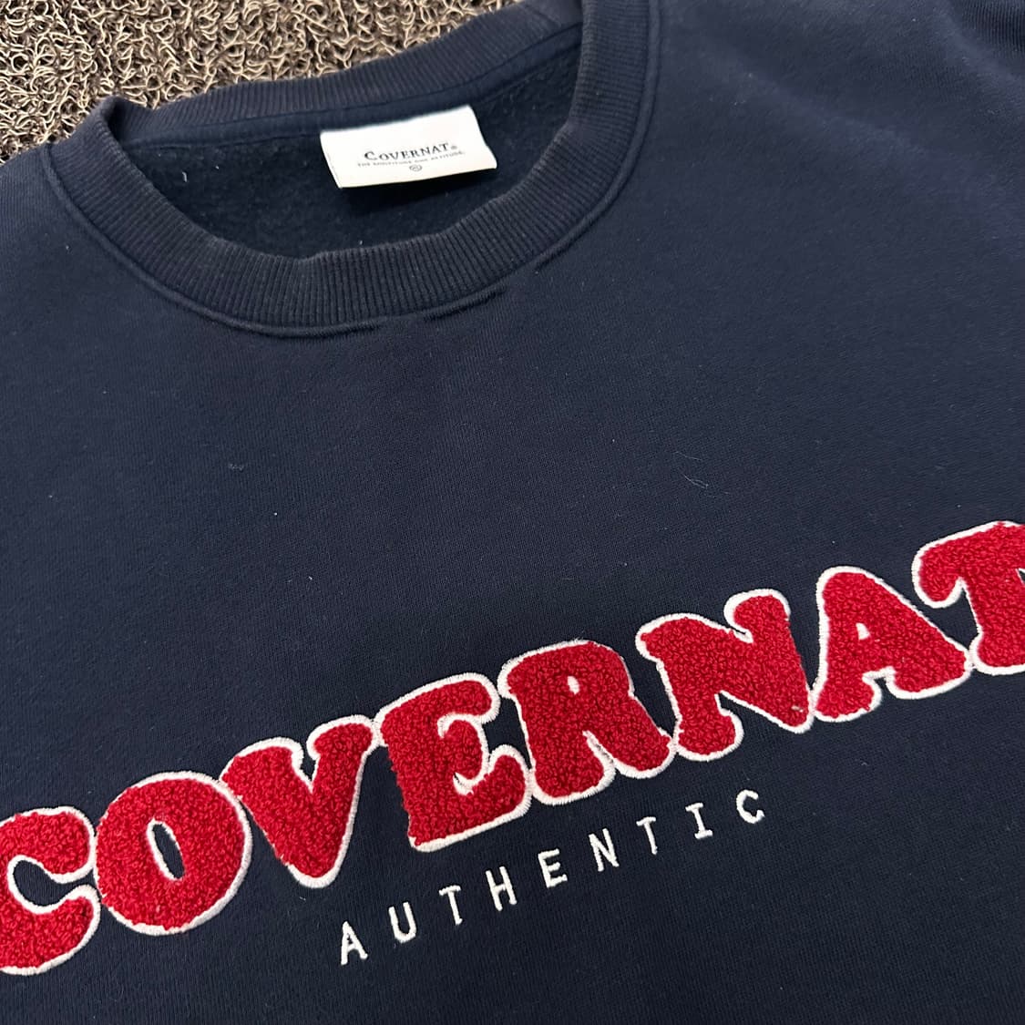 커버낫 기모 맨투맨 네이비 XL 상품이미지2