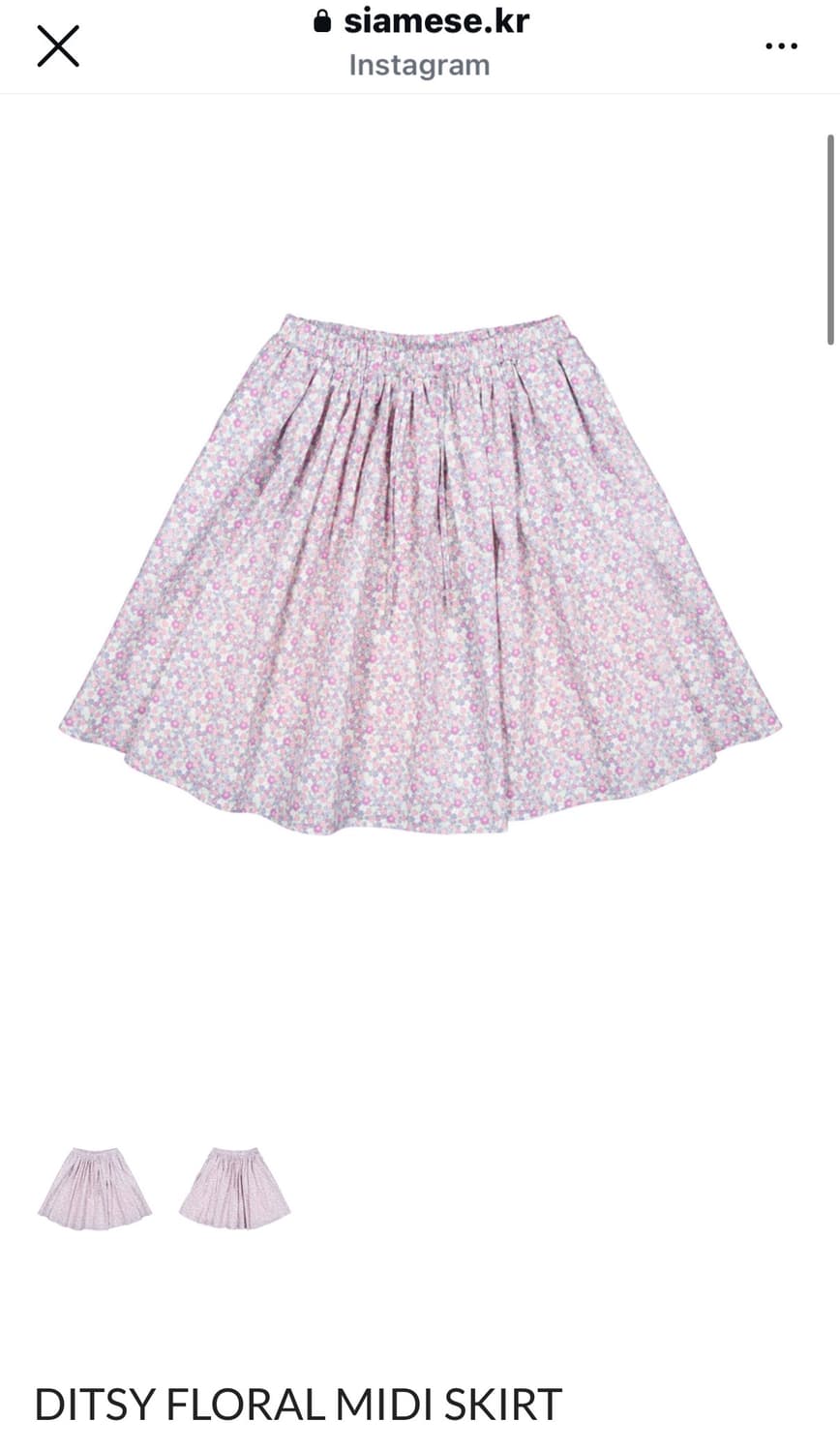 구해요/샴 DITSY FLORAL MIDI SKIRT 상품이미지1