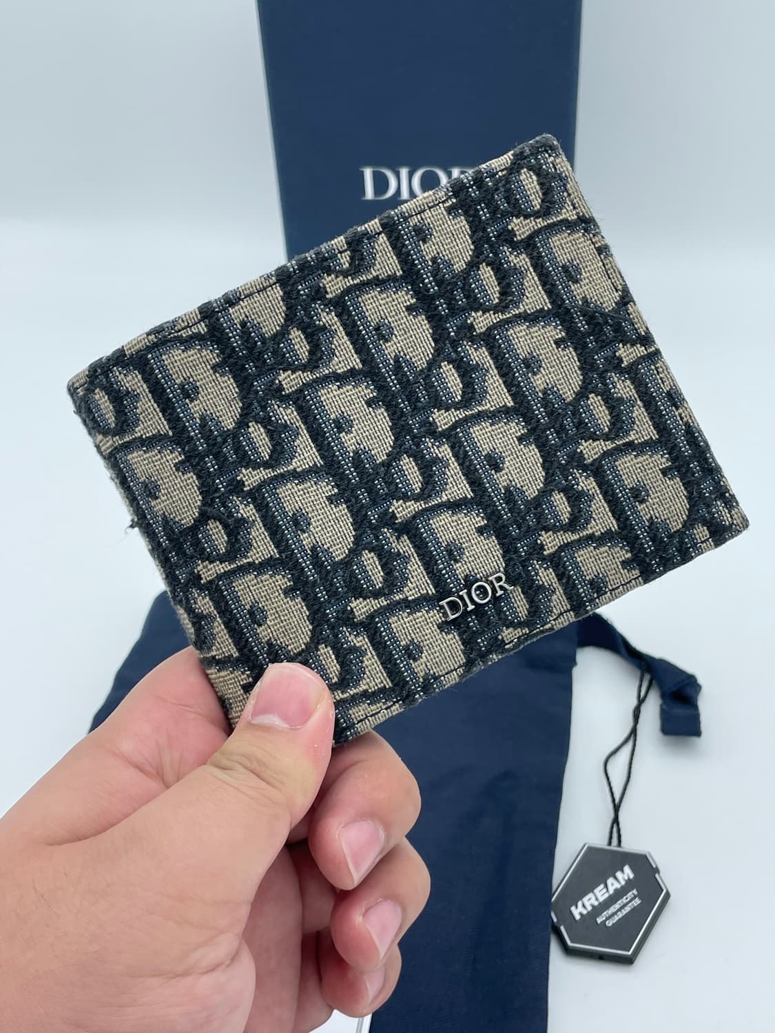 [ 풀구성 / 새상품급 ] 정품 디올 오블리크 반지갑 베이지 상품이미지2