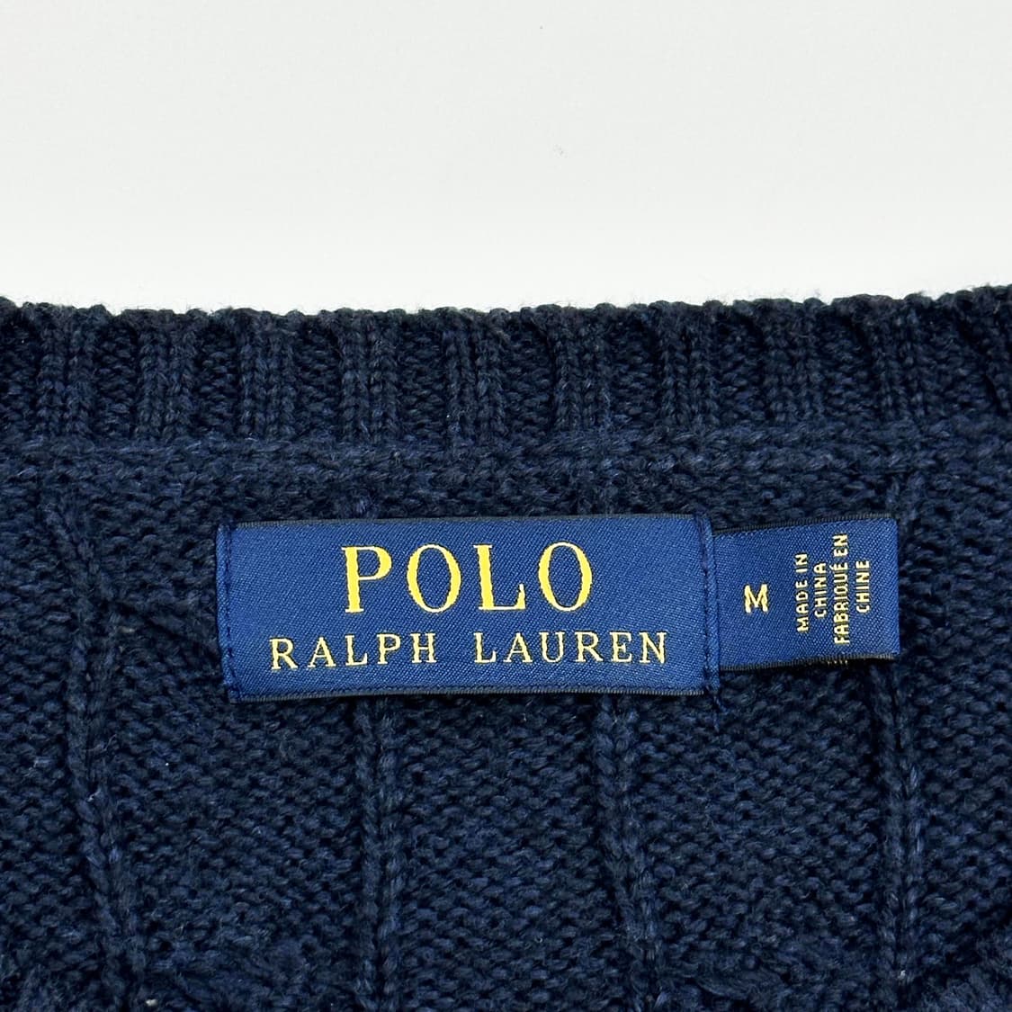 폴로 랄프로렌 클래식 케이블 니트 네이비 M 상품이미지5
