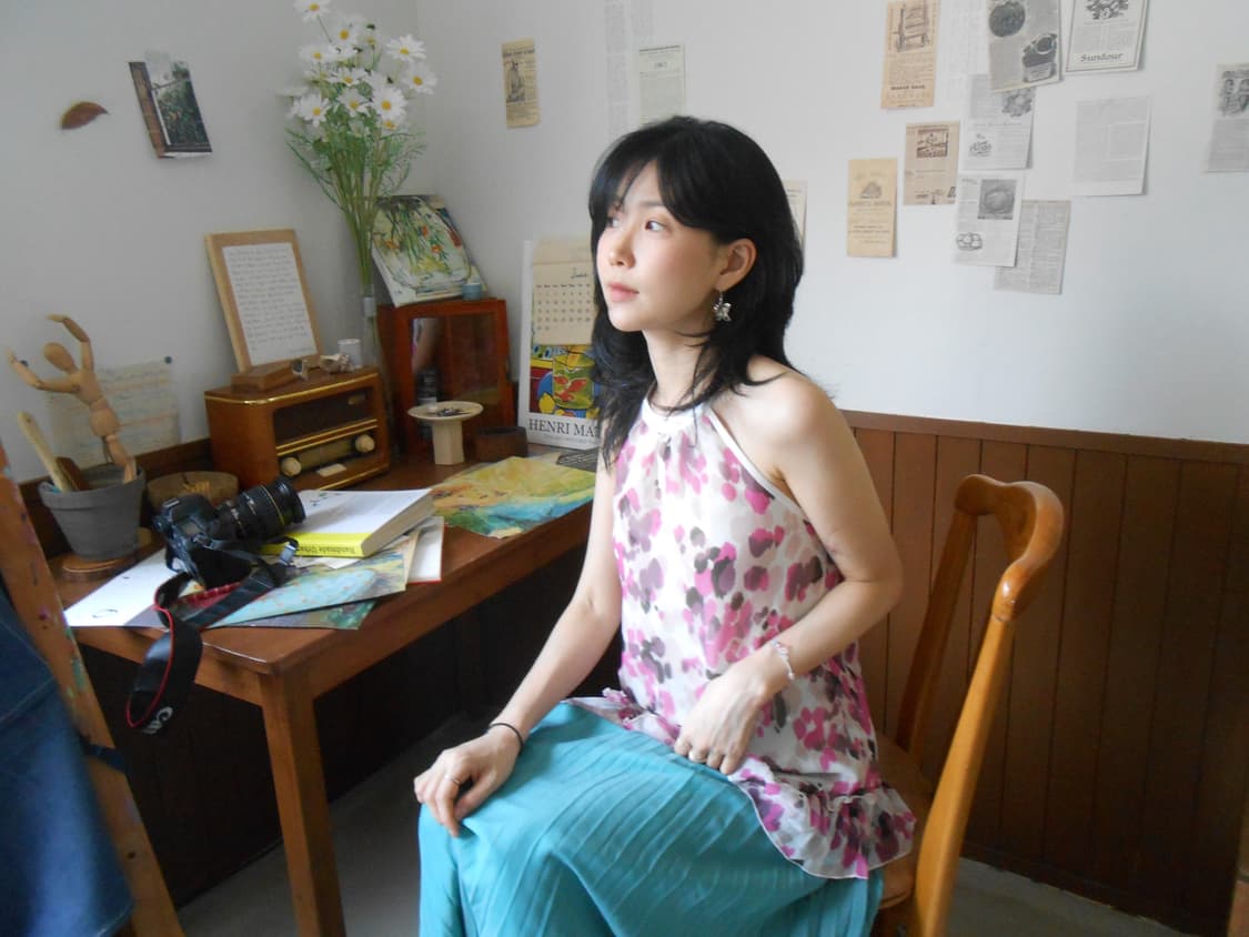 워터컬러 홀터넥 상품이미지4