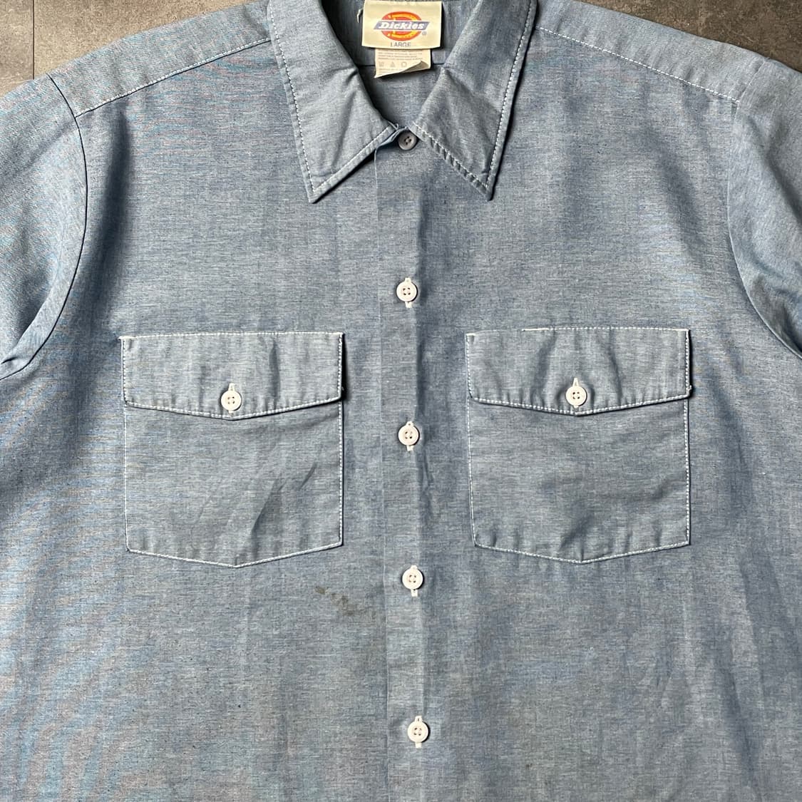 DICKIES 90s 디키즈 빈티지 샴브레이 반팔 워크 셔츠 A00990 상품이미지3