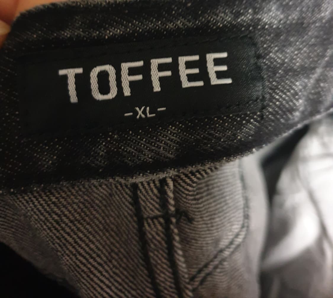 토피 워싱 와이드 데님팬츠 딥그레이 (XL) 상품이미지4