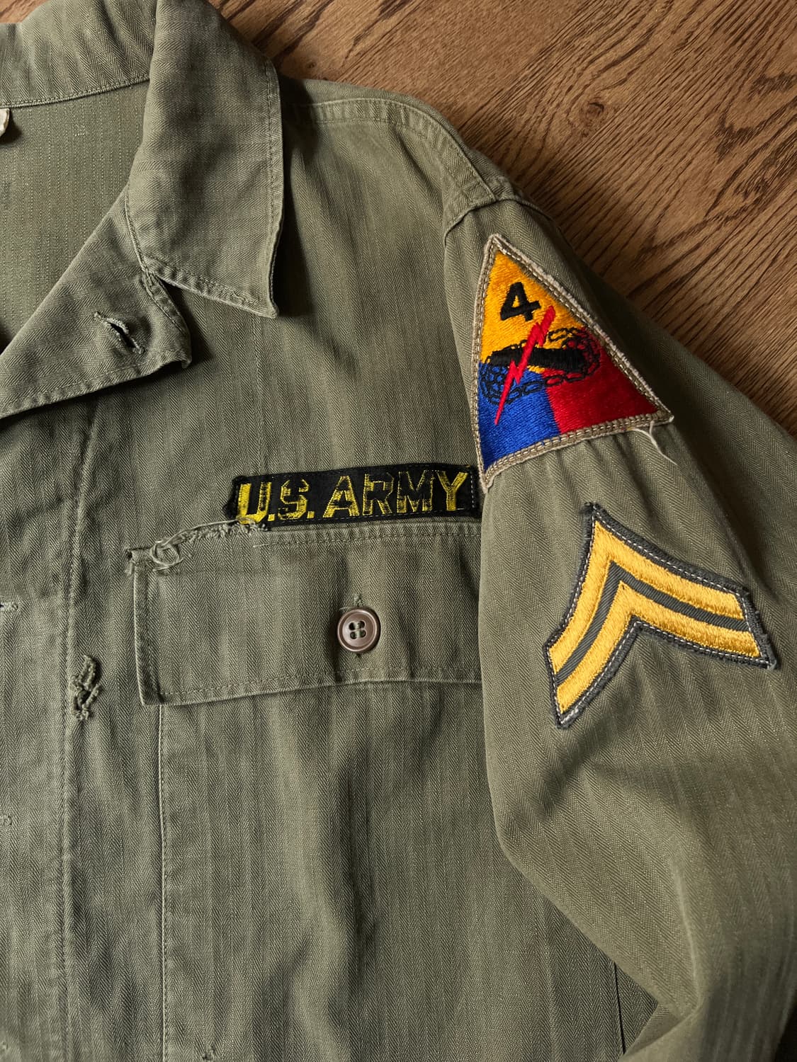 [38R]40's 오리지널 U.S ARMY M-47 HBT 셔츠 상품이미지4