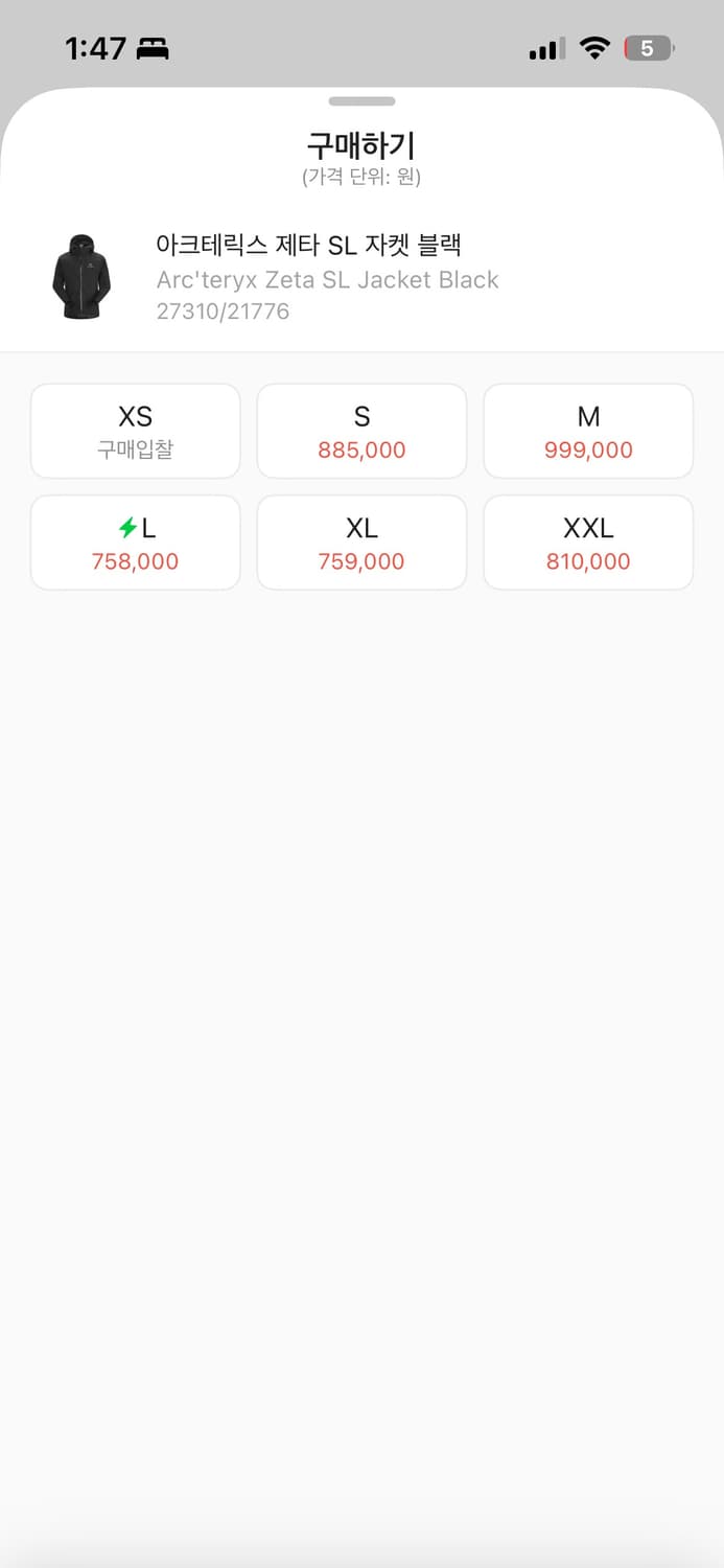 아크테릭스 제타 sl L 상품이미지5