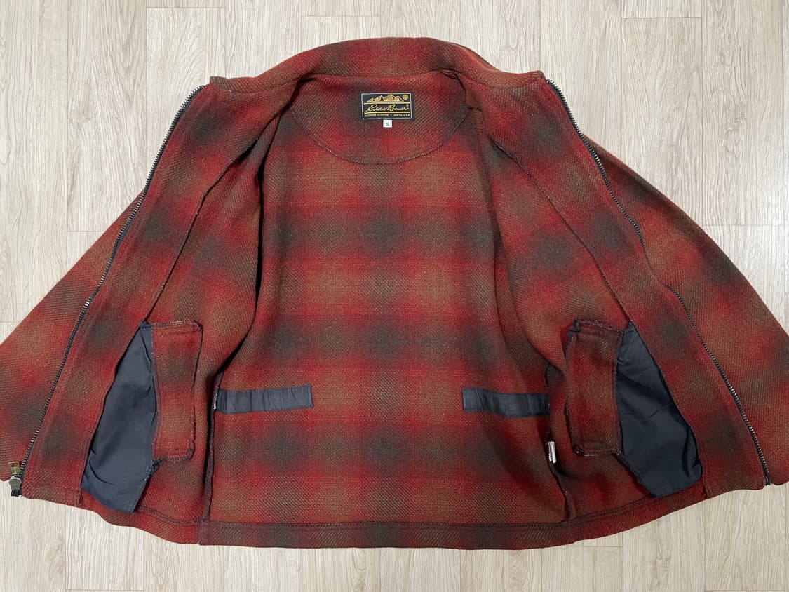 100) 70s 에디바우어 체크 울 스포츠 자켓(미제)RRL&LVC&폴로 상품이미지4