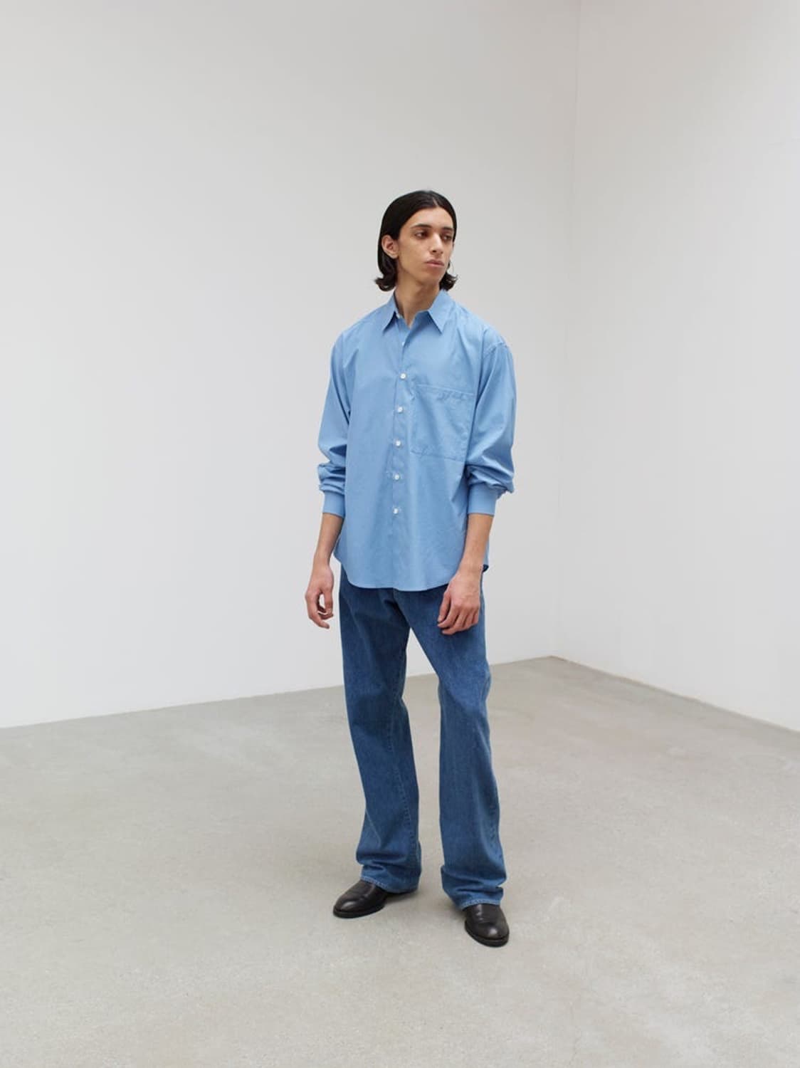 오라리 빅트윌 셔츠 4 블루 상품이미지1