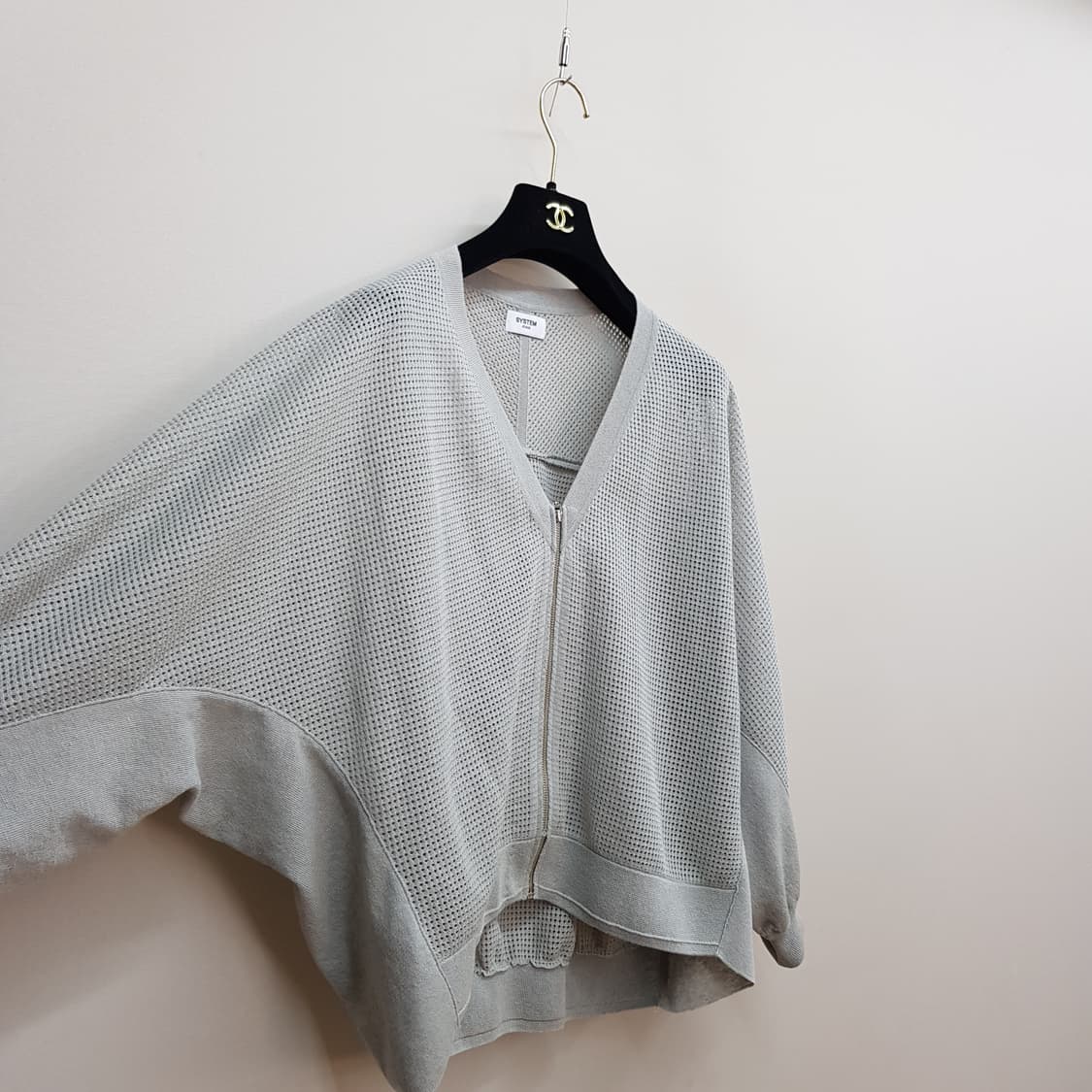 한섬 시스템 2022 메쉬 니트 집업 F사이즈 상품이미지3
