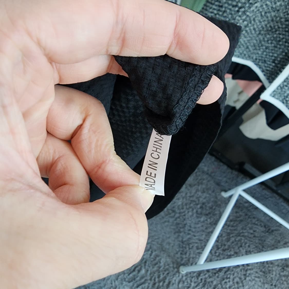 블랙 지지미 카라넥 반팔 롱 원피스 상품이미지7