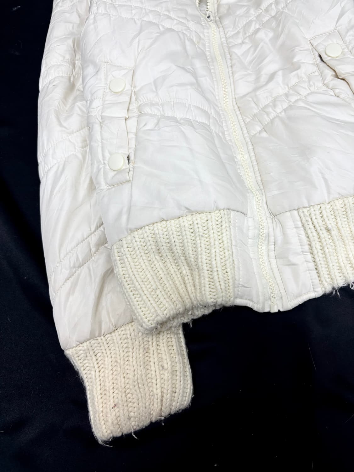 [Y2K]DOLLY ANGELA 화이트 컬러 아이보리 시보리 디테일 흐디 상품이미지2