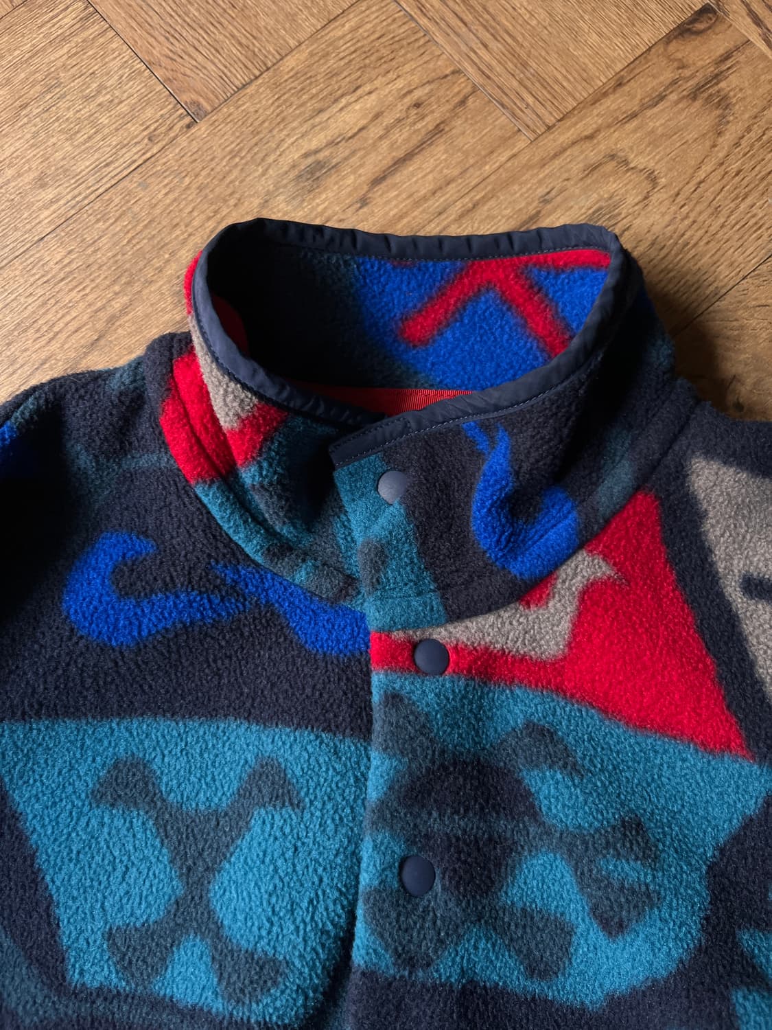 [L]파타고니아 신칠라 멕시코제 아즈텍 패턴 스냅 플리스 상품이미지3