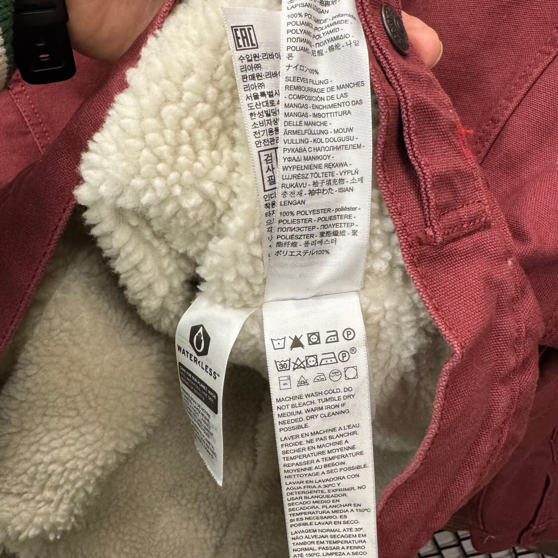 리바이스 타입 3 쉐르파 트러커 자켓 와인 상품이미지6