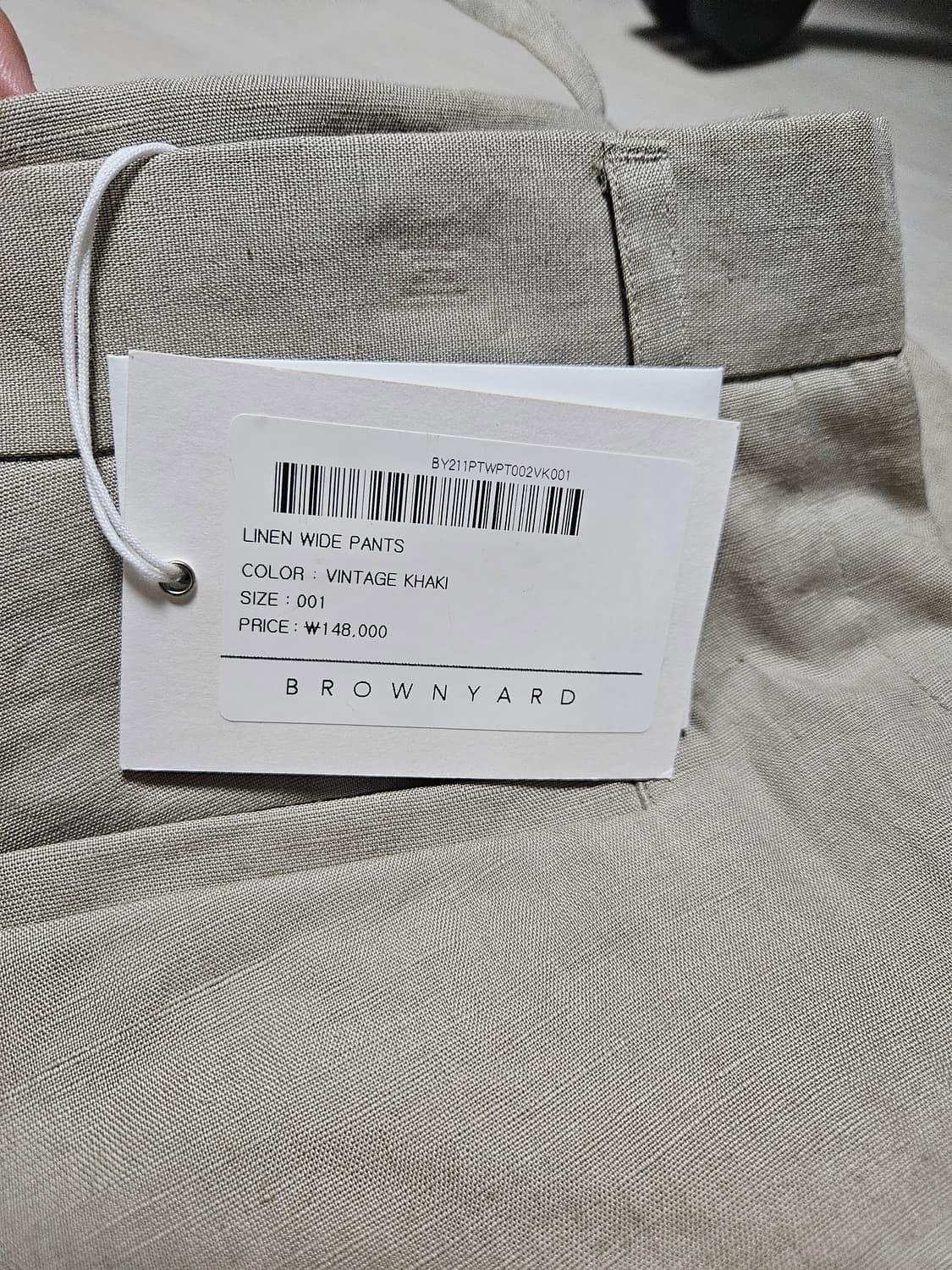 [01] 브라운야드 린넨팬츠 빈티지 카키 상품이미지2
