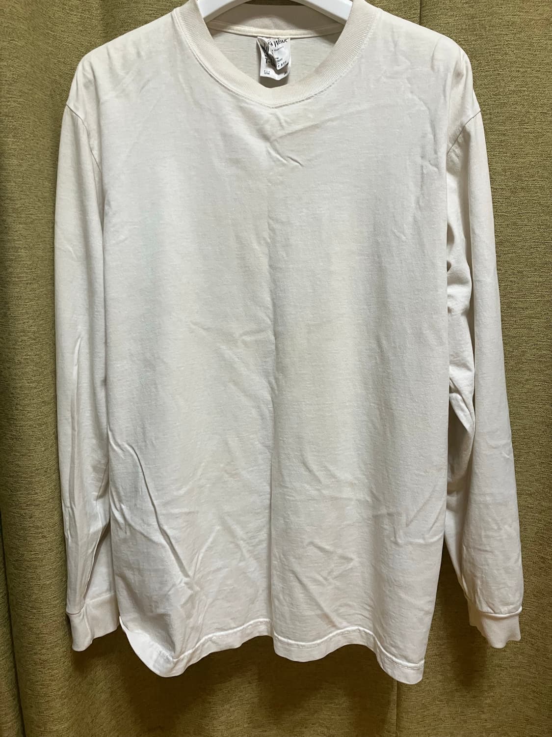 샤카웨어 7.5OZ 가먼트다이 긴팔티셔츠 화이트 M 상품이미지2