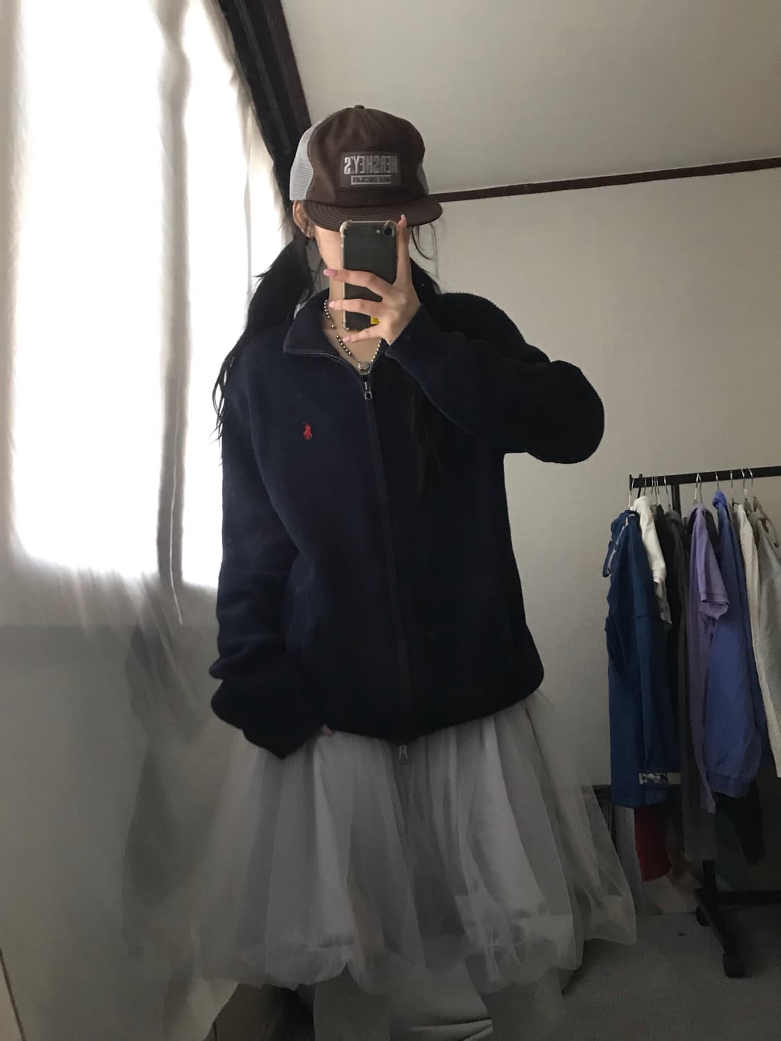 폴로 네이비 와플 집업 상품이미지3