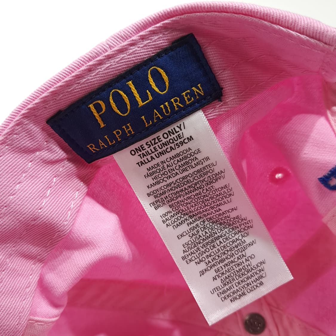 CL523 폴로 로얄 블루 포니자수 핑크 볼캡 모자 상품이미지8