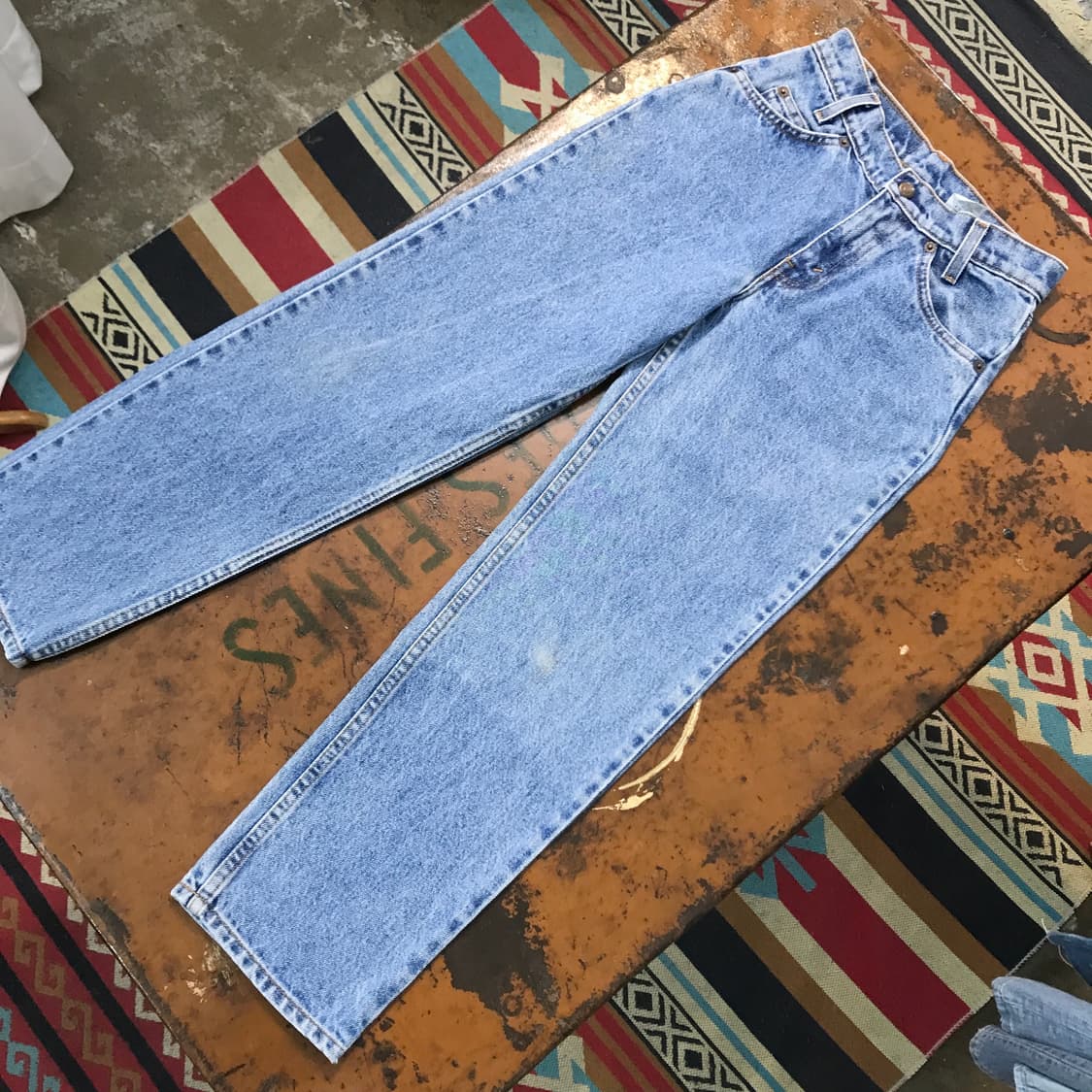 90s 리바이스 550 연청 데님 팬츠 허리 23 사이즈 상품이미지3
