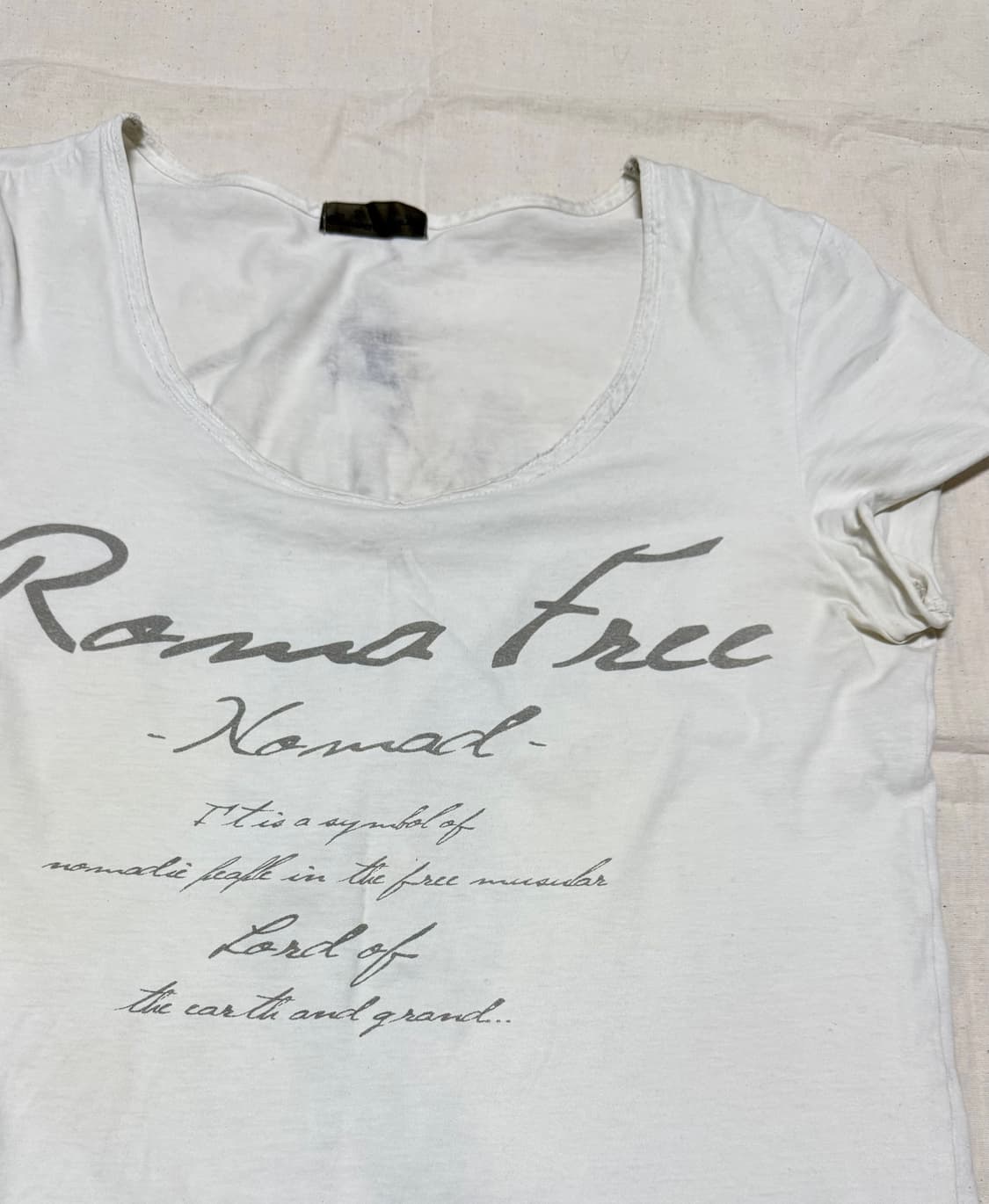 00s G.O.A Feather Printing T shirt 상품이미지3