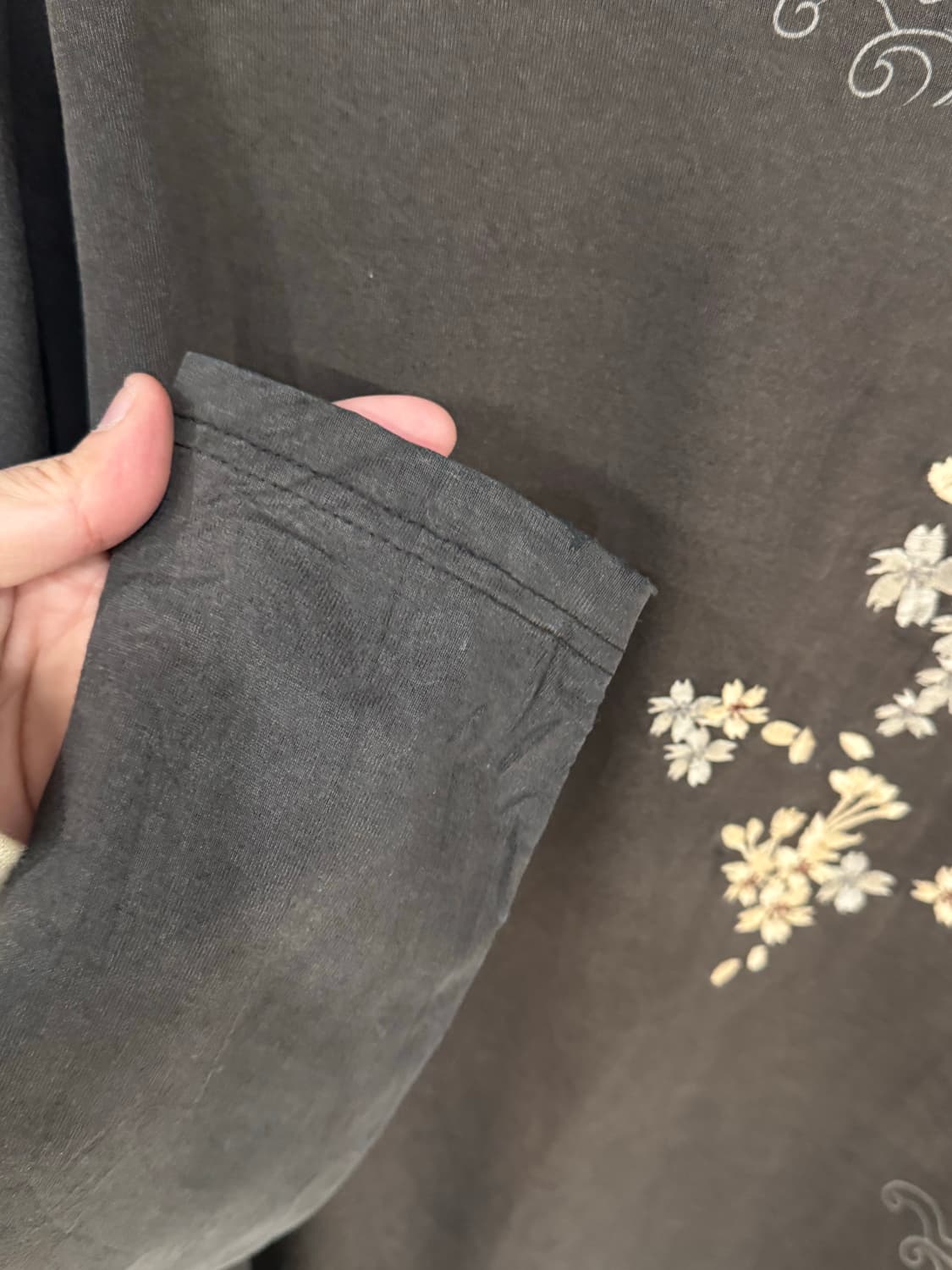 Harakari 오리엔탈 코이 사쿠라 자수 롱슬리브 상품이미지6