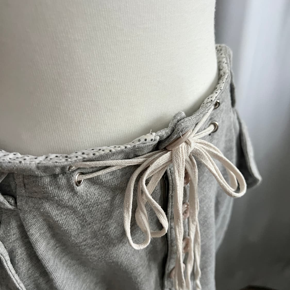 grey button mini skirt 상품이미지5