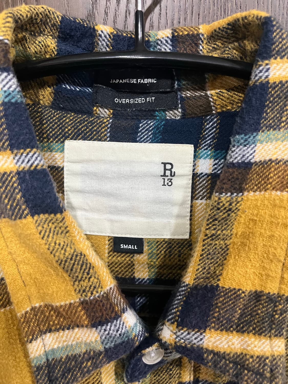 R13 블루&옐로우 드롭넥 콤보 워크셔츠 상품이미지4