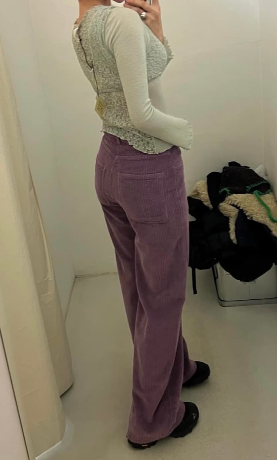 베이스레인지 타조 와이드 팬츠 Cue Purple 상품이미지1