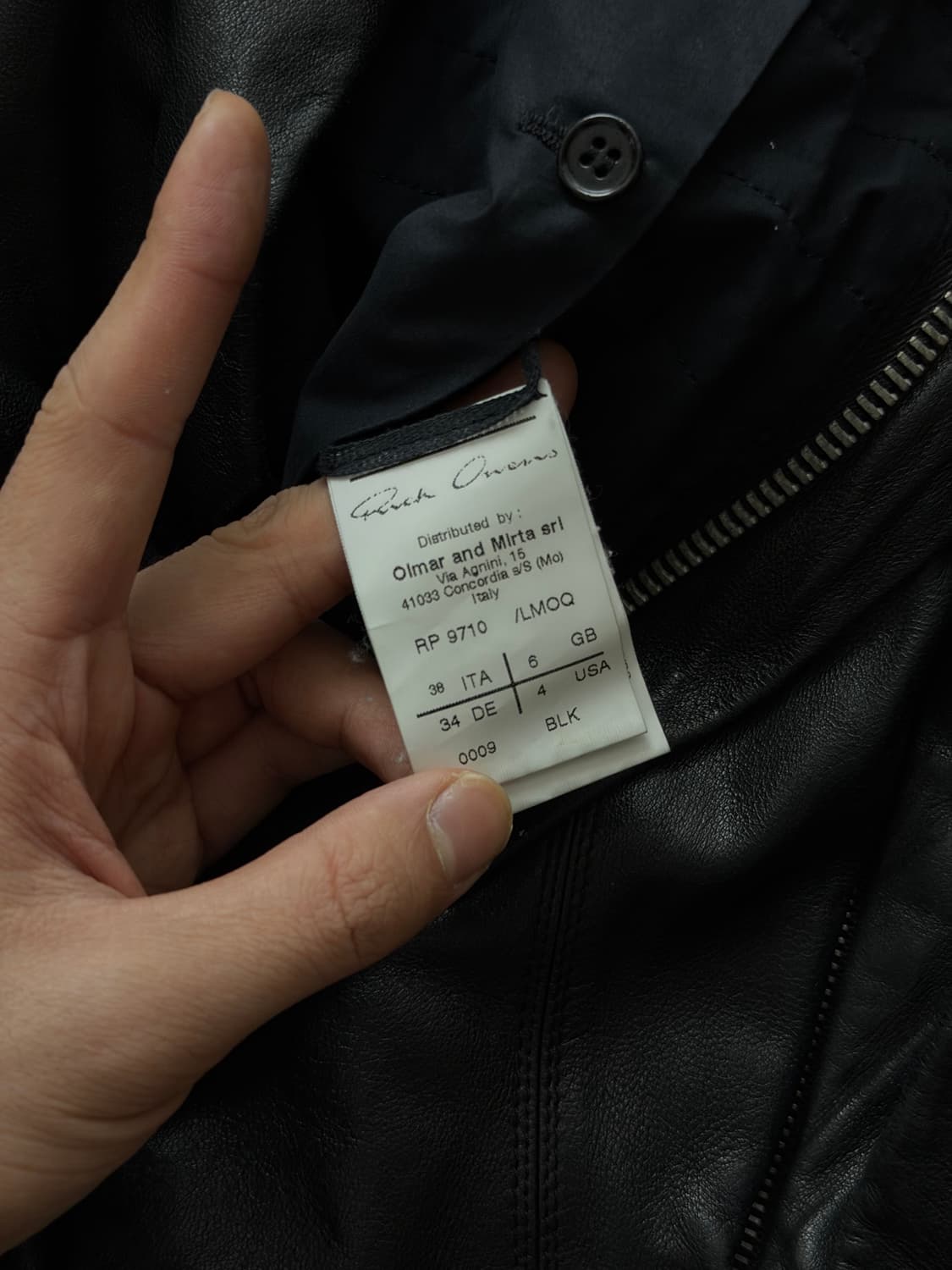 10FW 릭오웬스 하이넥 램스킨 레더자켓 상품이미지8