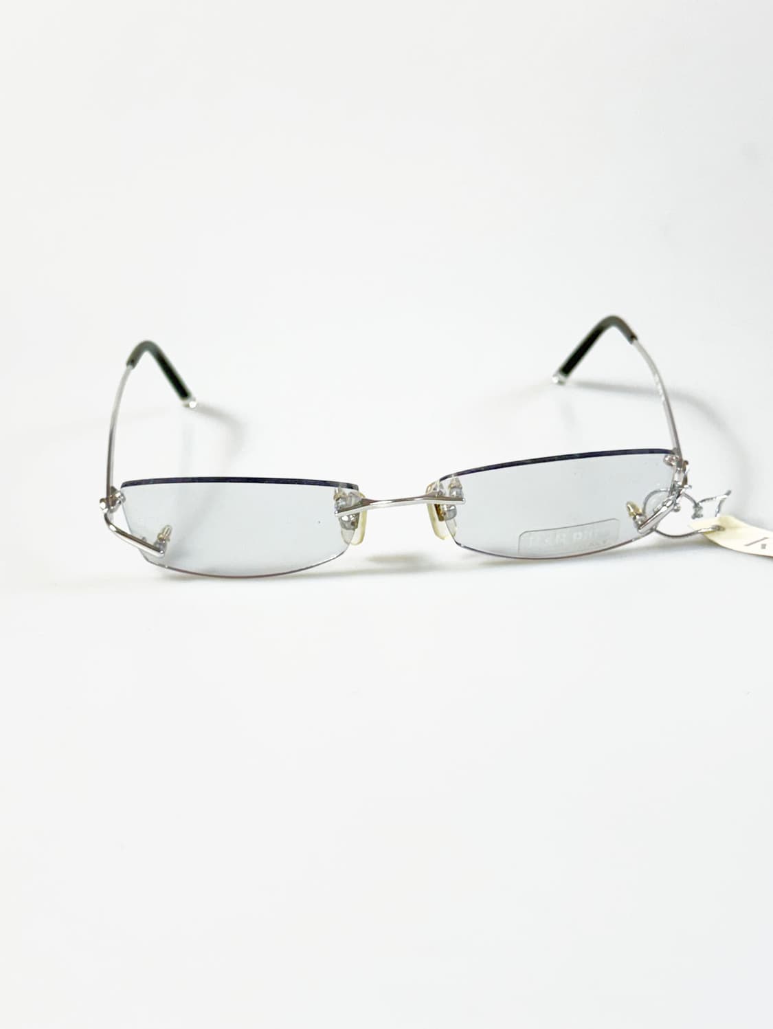 R&B EYEWEAR 실버 메탈 무테 스퀘어 프레임 빈티지 안경 상품이미지2