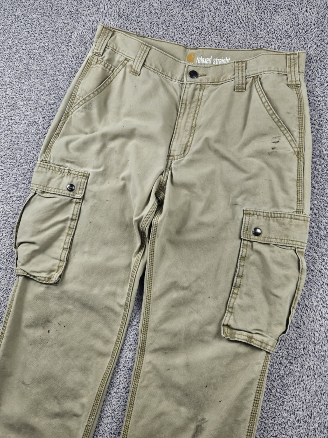 칼하트 코튼 캔버스 카고 포켓 워크 팬츠 ( 33X30 ) / 10622 상품이미지5