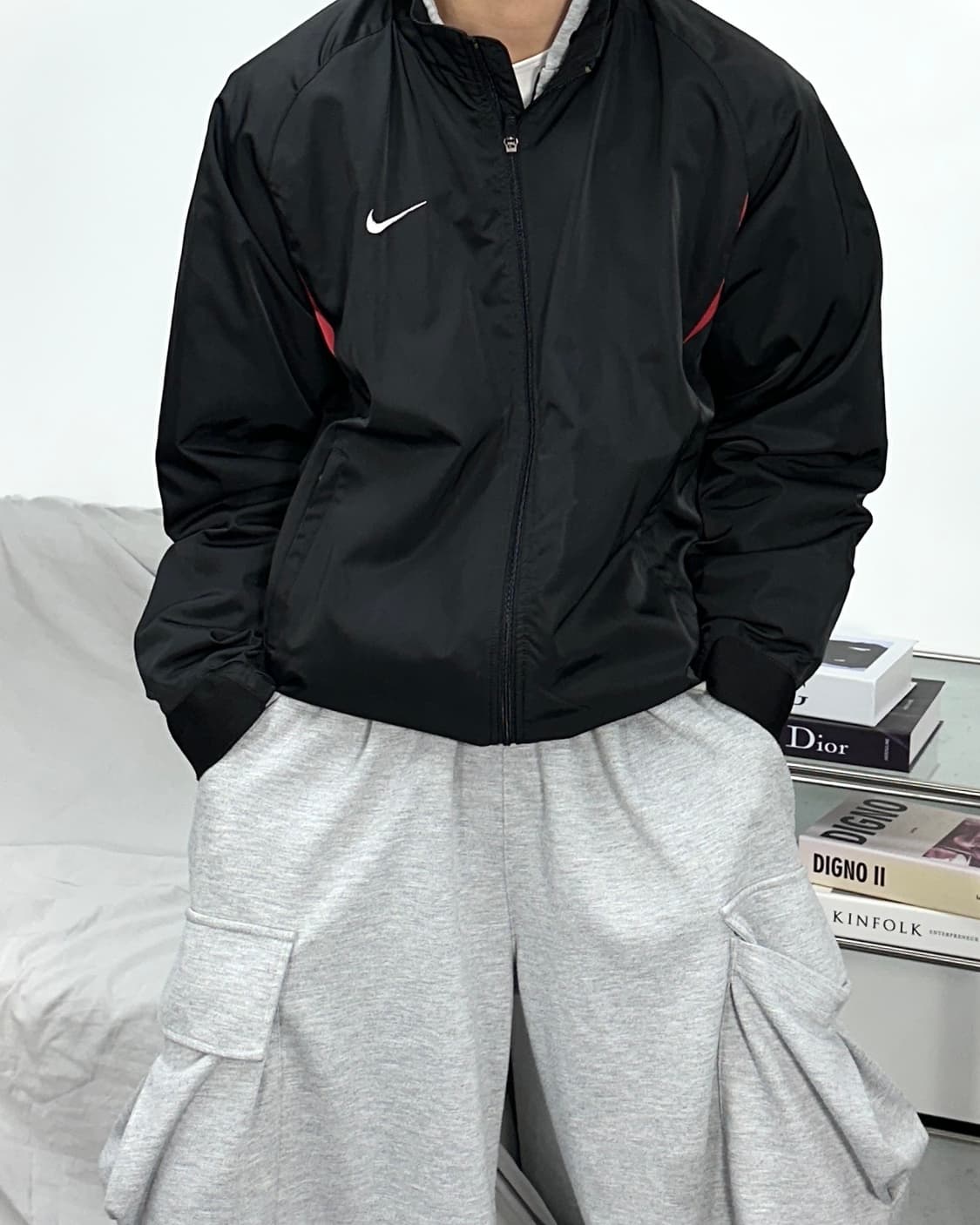 나이키 00s 블랙 바람막이 L 상품이미지1