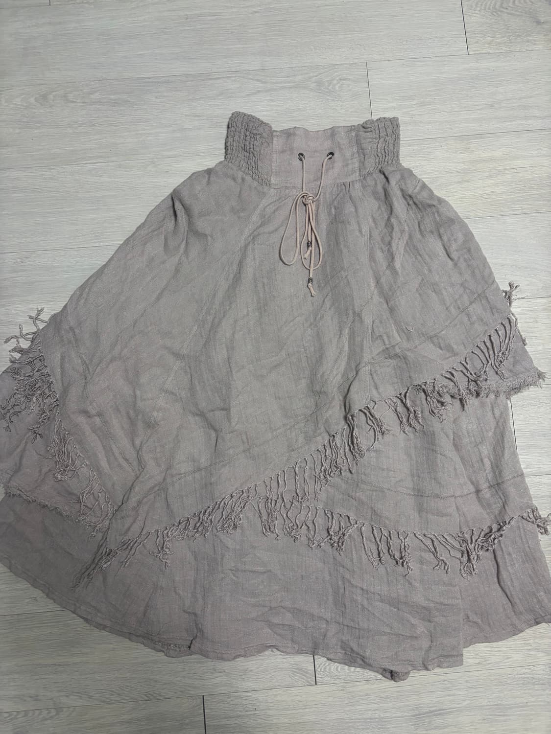 오즈 크로스 그레이 스커트 상품이미지1