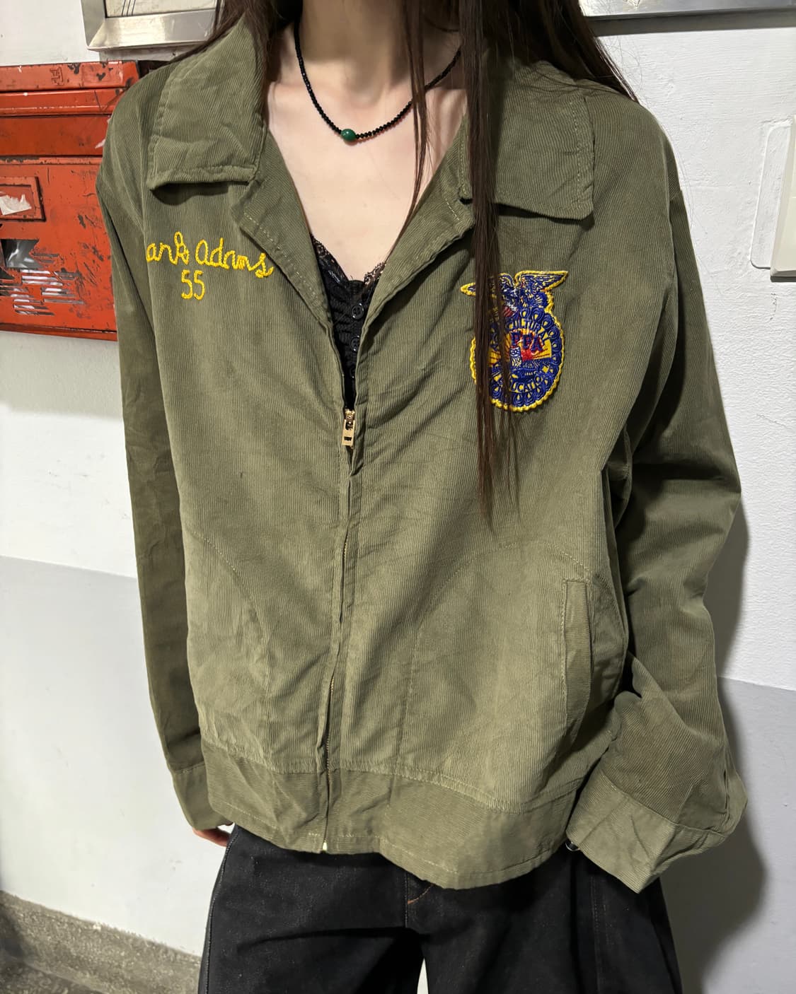 90s 아메리칸빈티지 FFA 코듀로이 카키jk  상품이미지2