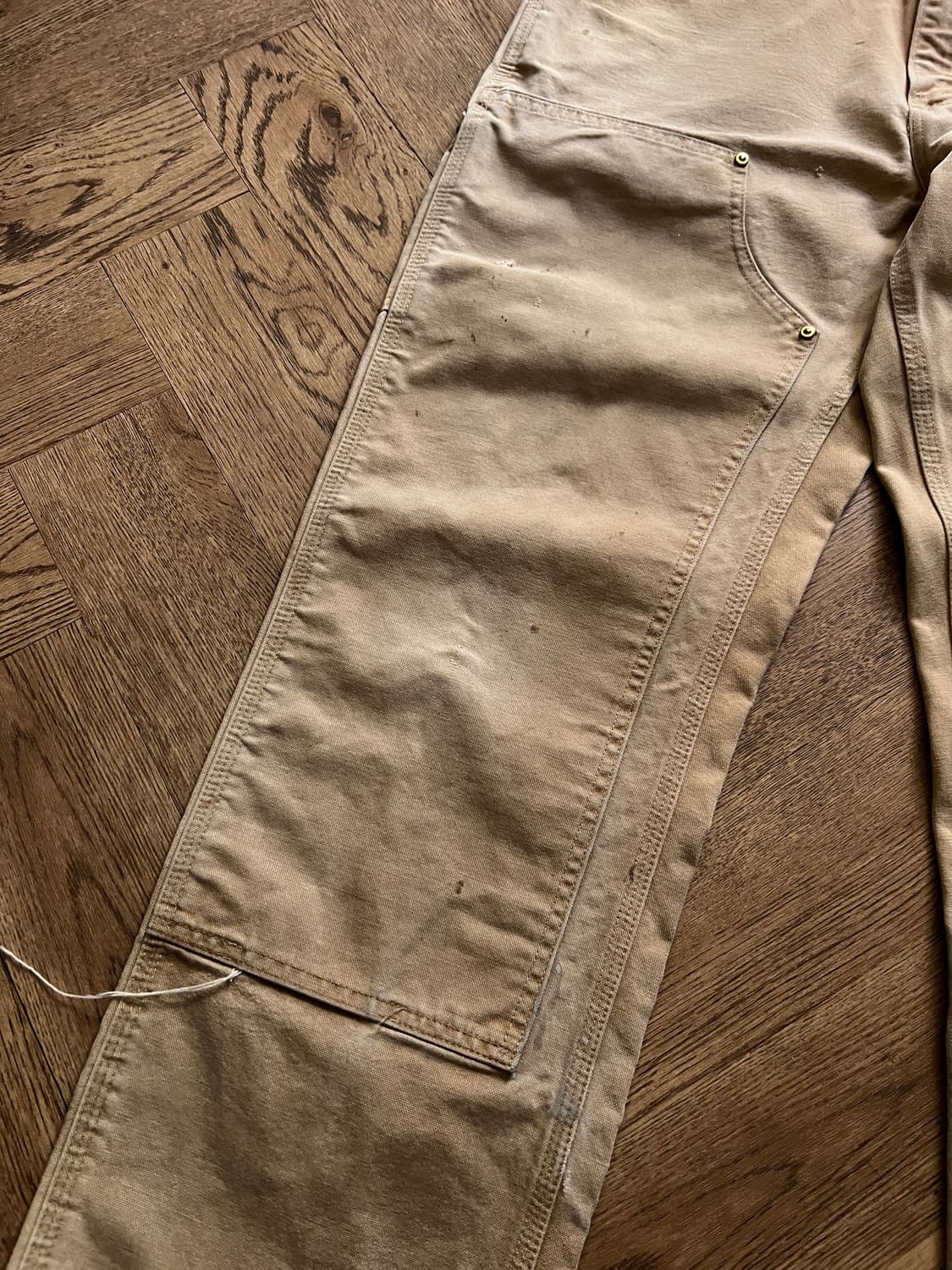 [32]칼하트 Made in USA 브라운 더블니 워크 팬츠 상품이미지4