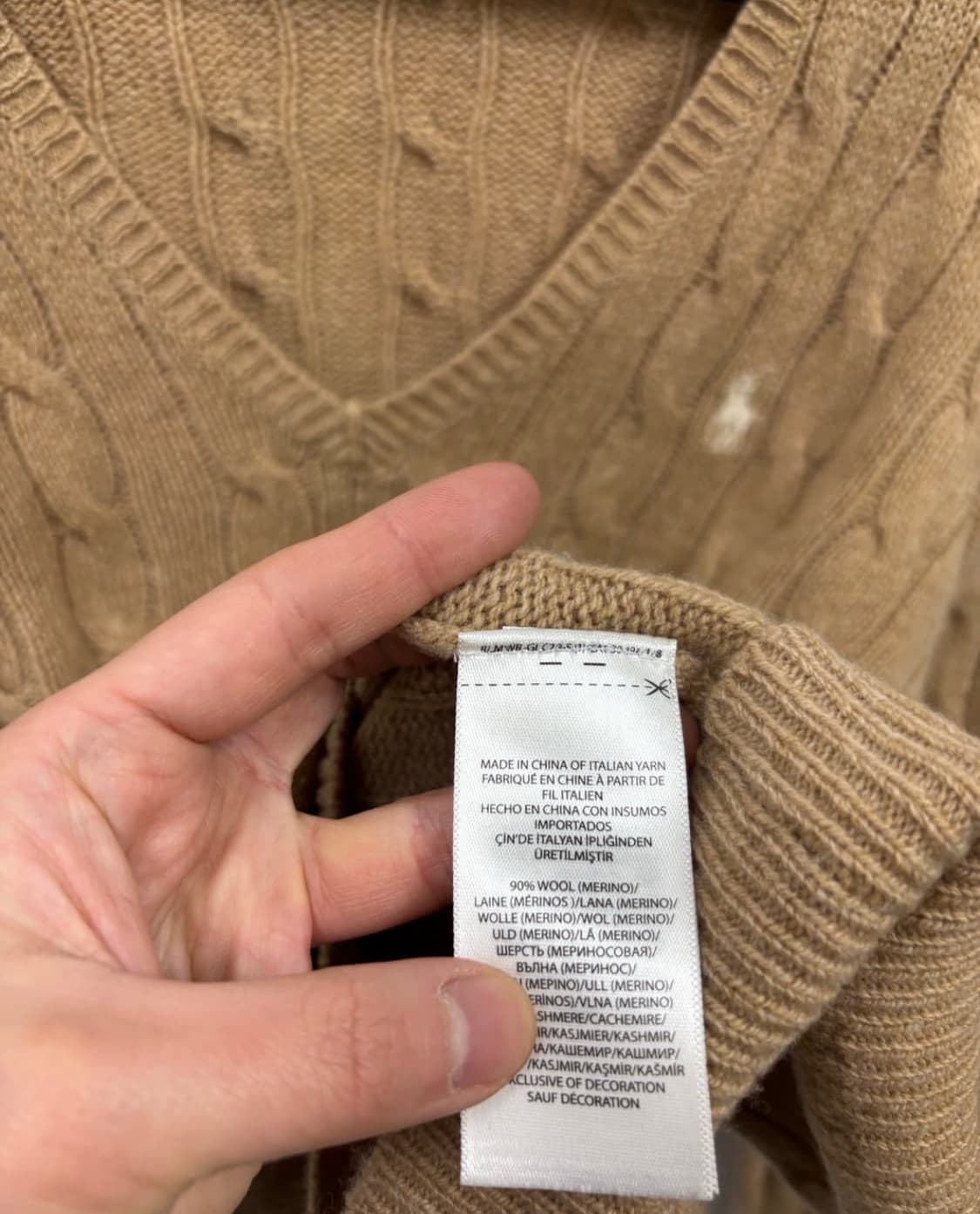 폴로랄프로렌 V넥 울 니트   상품이미지5