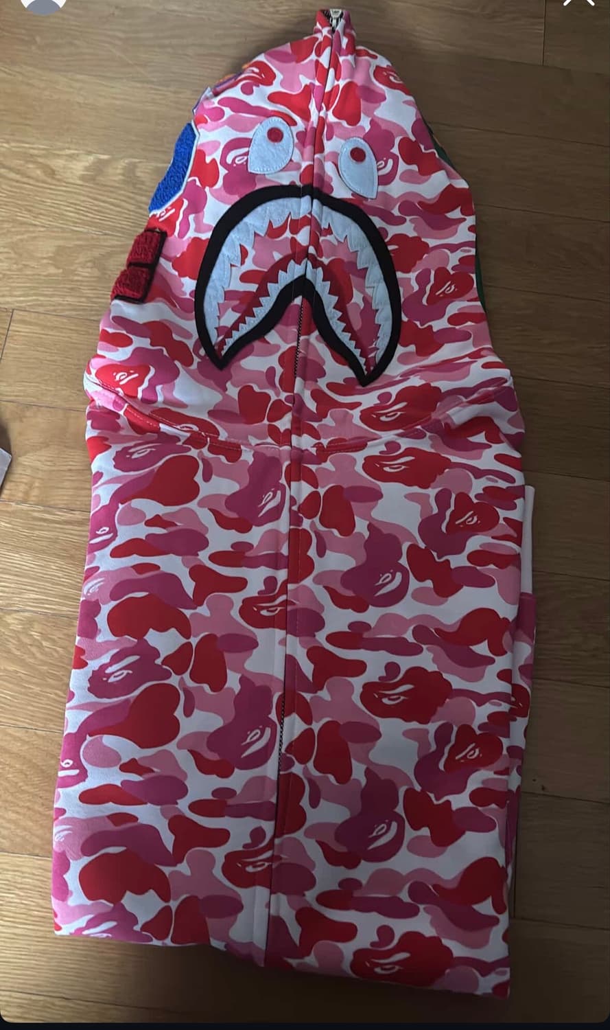 베이프 샤크 후드집업 핑크 상품이미지2