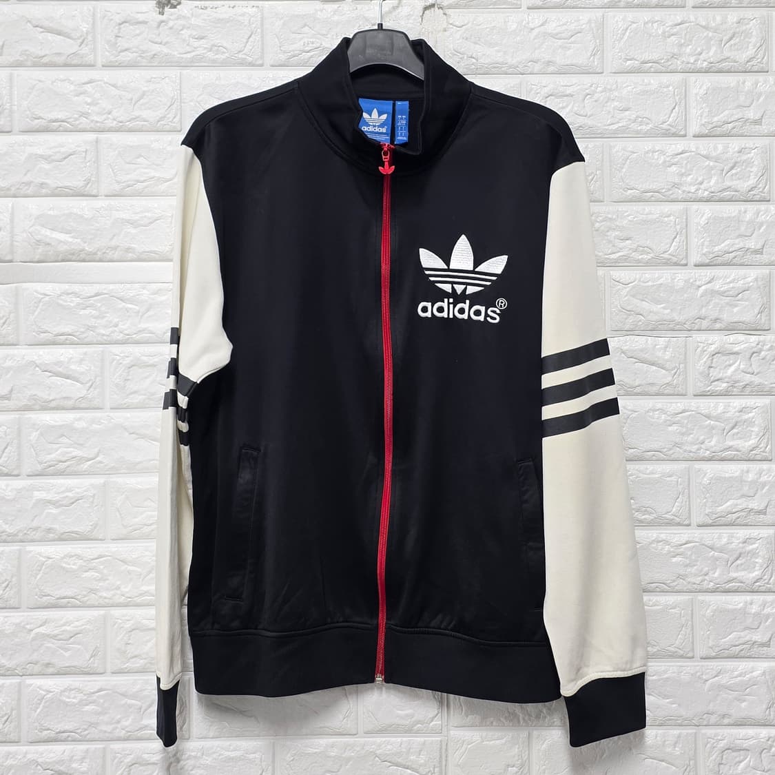택포// 아디다스 삼선 트랙탑 블랙 화이트 2XL ejk 상품이미지1