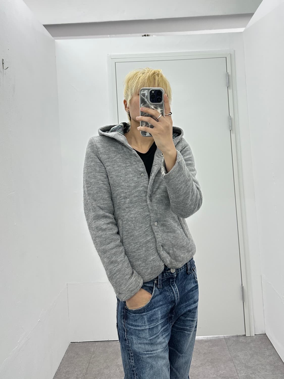 Vintage check pattern hood jacket 상품이미지3