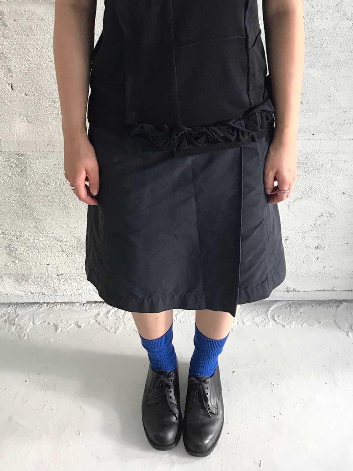 질샌더 네이비 랩스커트 상품이미지1