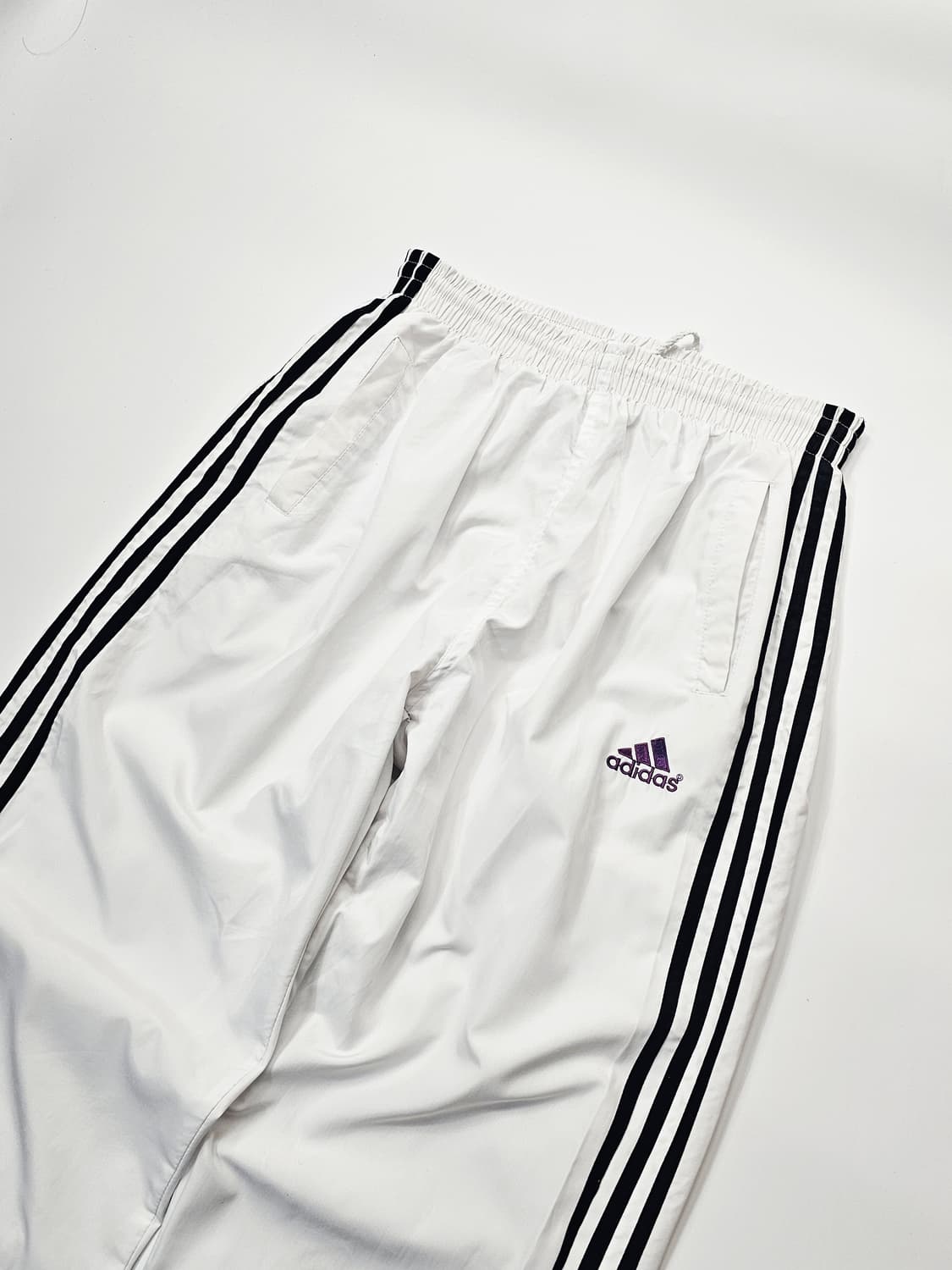 아디다스 흰검 삼선 트랙팬츠 바람막이 조거 바지 상품이미지3